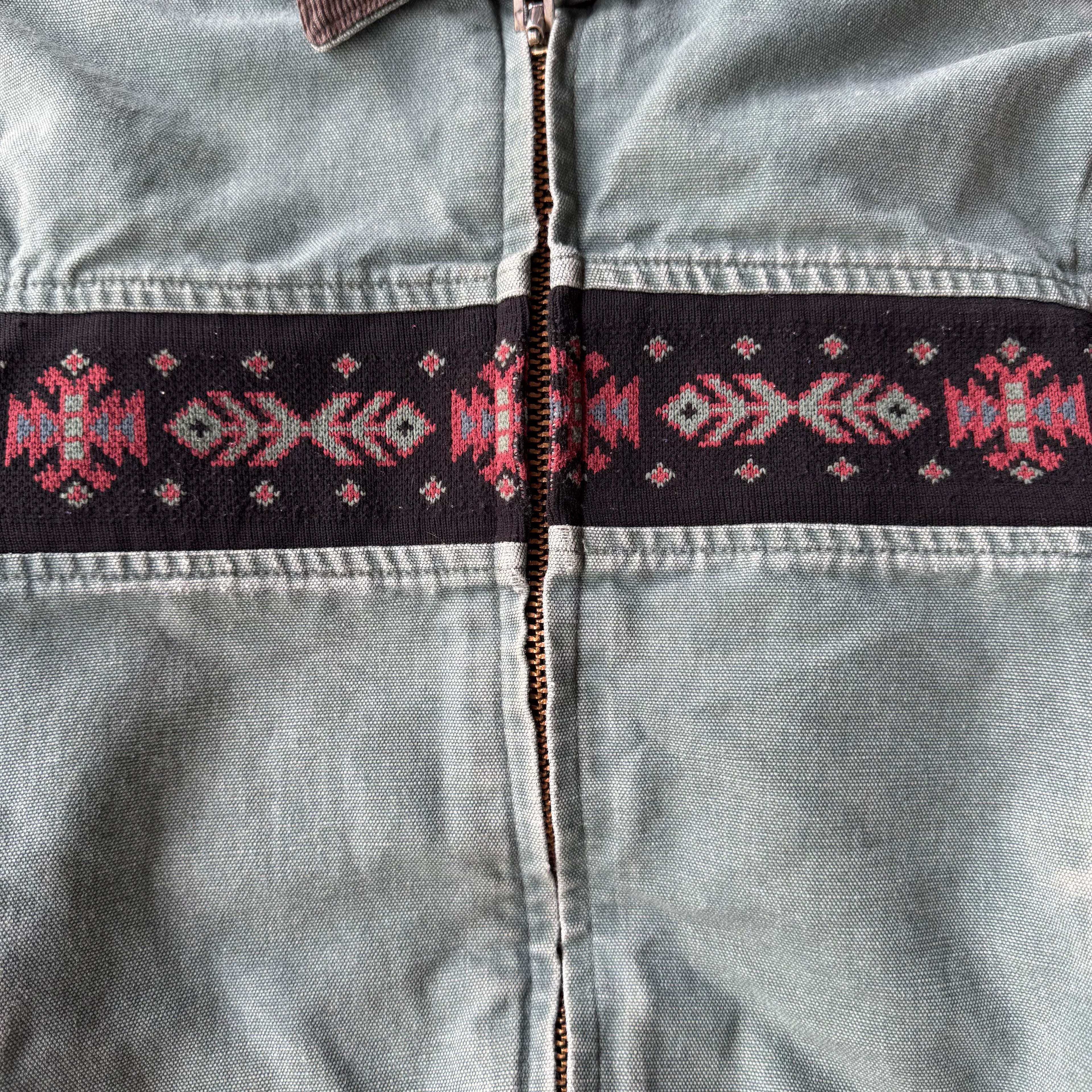 90s AZTEC CARHARTT GREEN - S