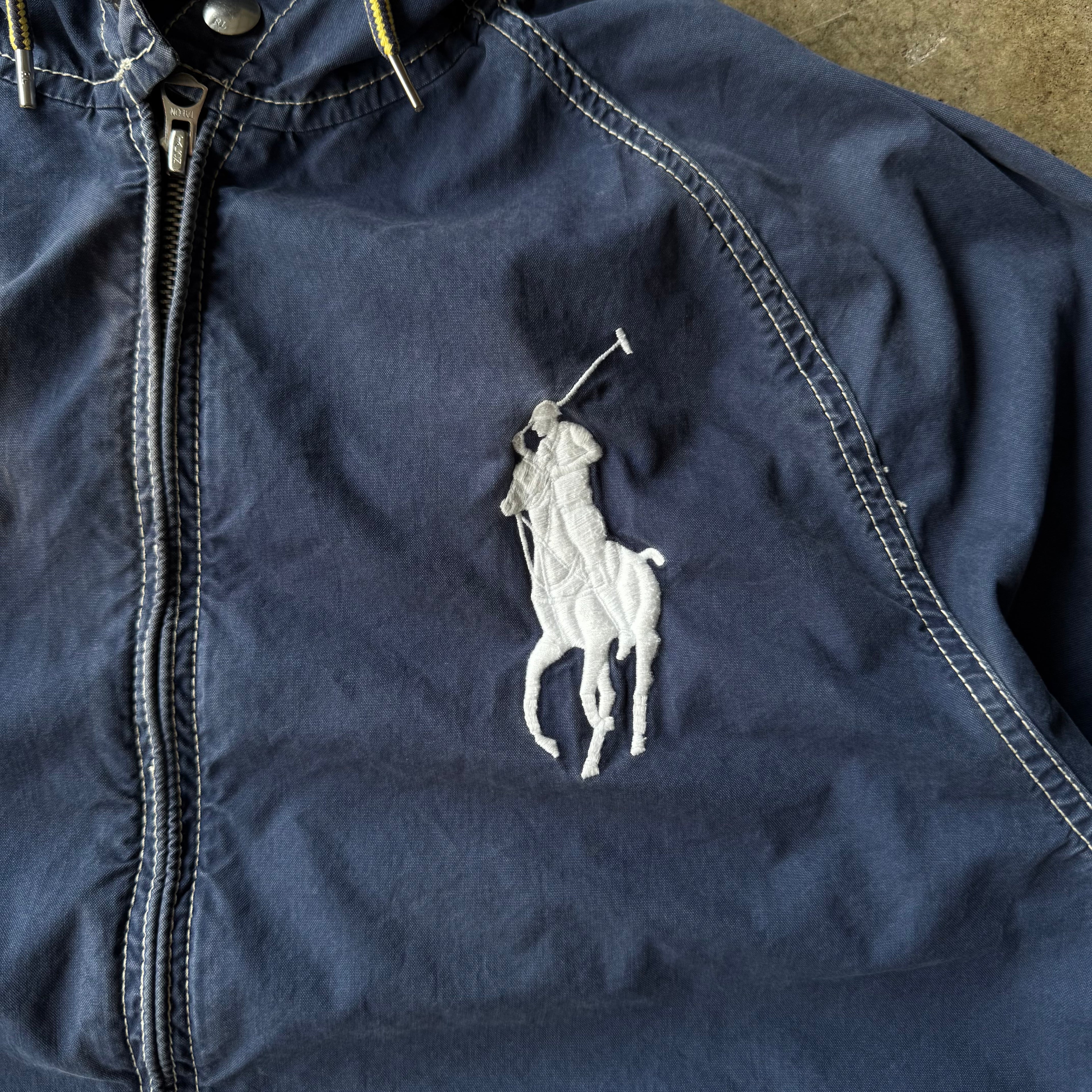 00s POLO RALPH LAUREN NAVY BLUE JACKET - L