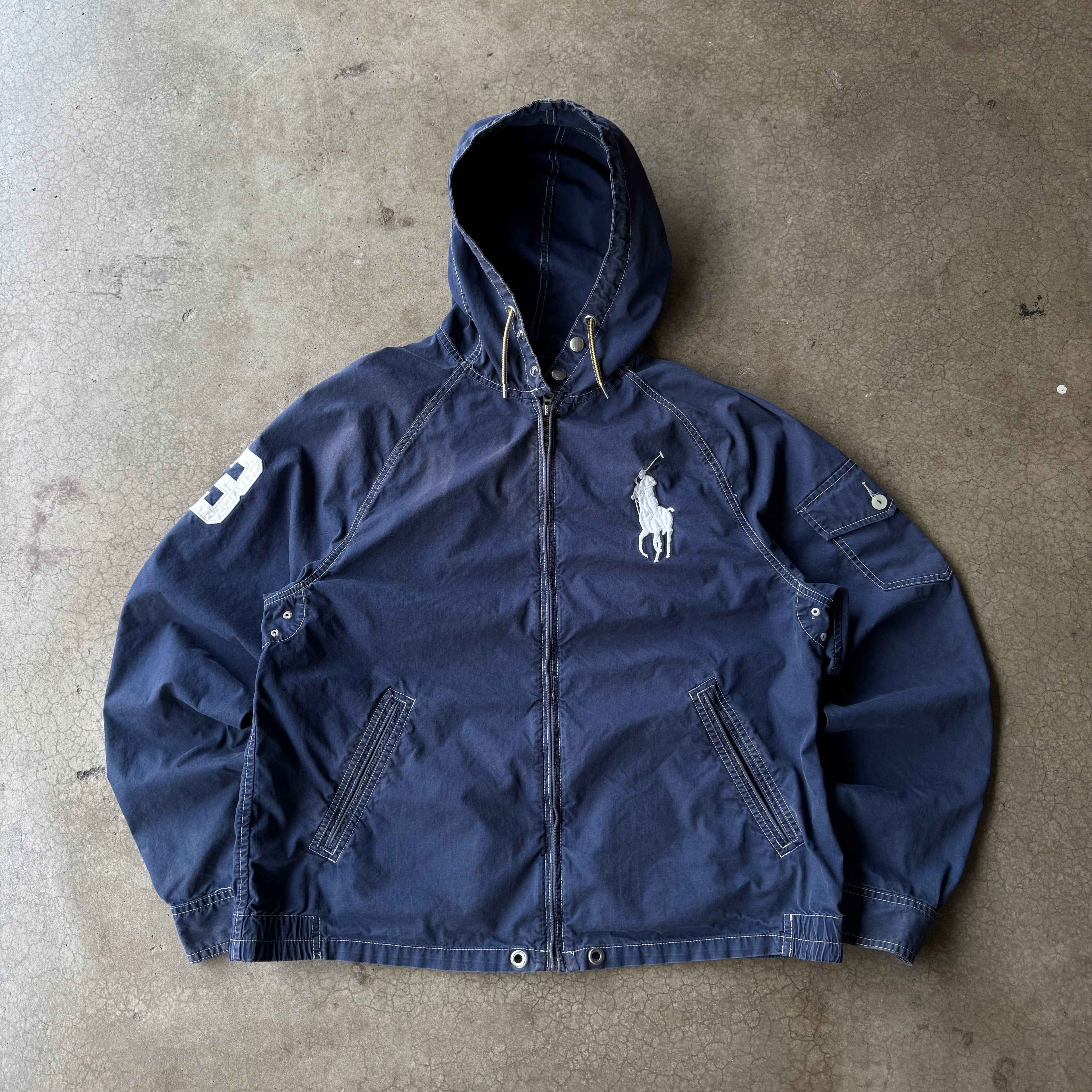 00s POLO RALPH LAUREN NAVY BLUE JACKET - L
