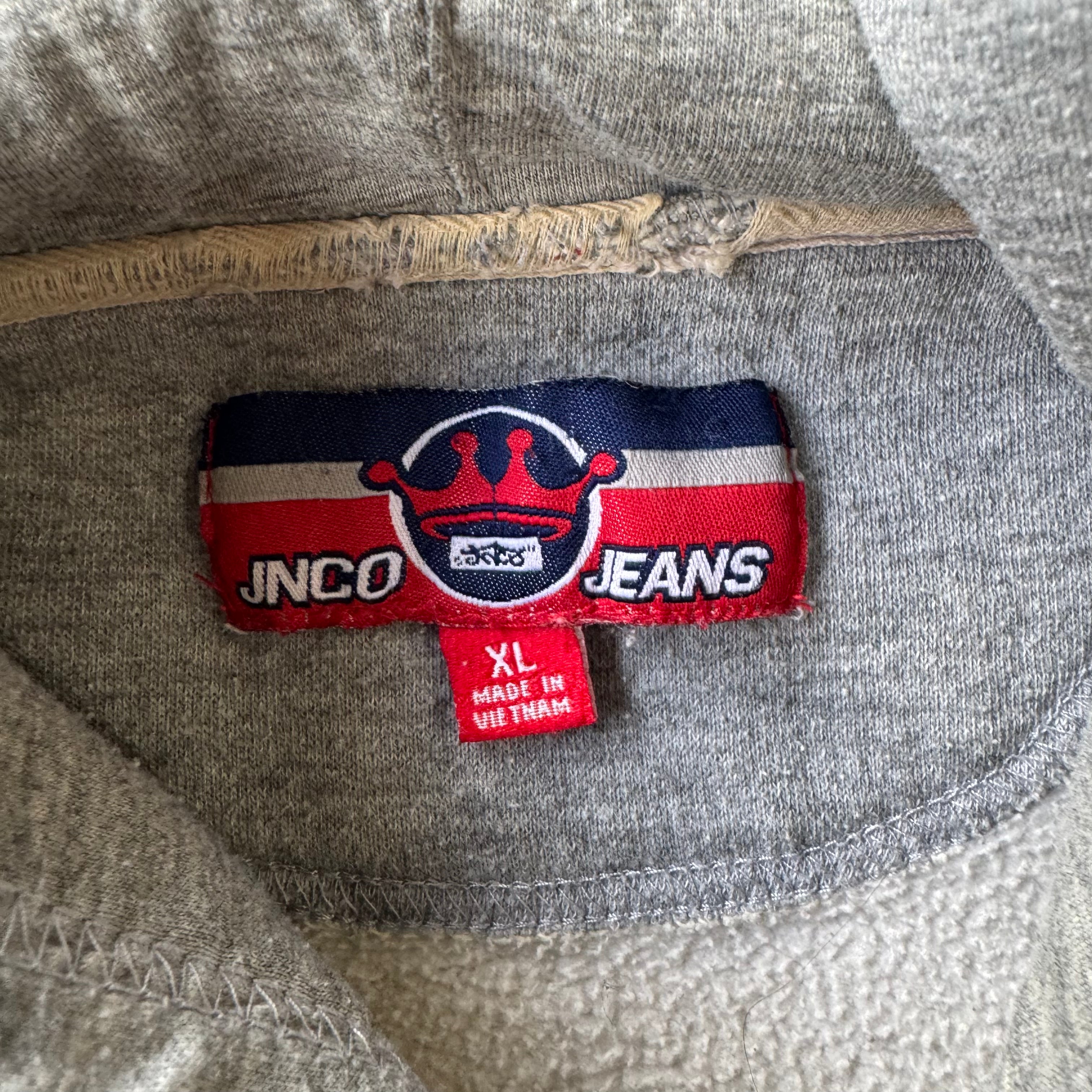 00s LIGHT GREY JNCO DICE HOODIE - XL