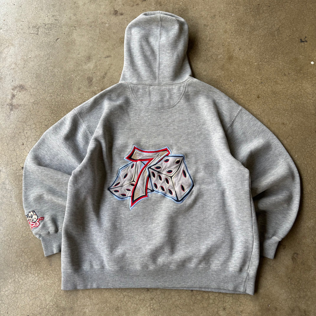 00s LIGHT GREY JNCO DICE HOODIE - XL