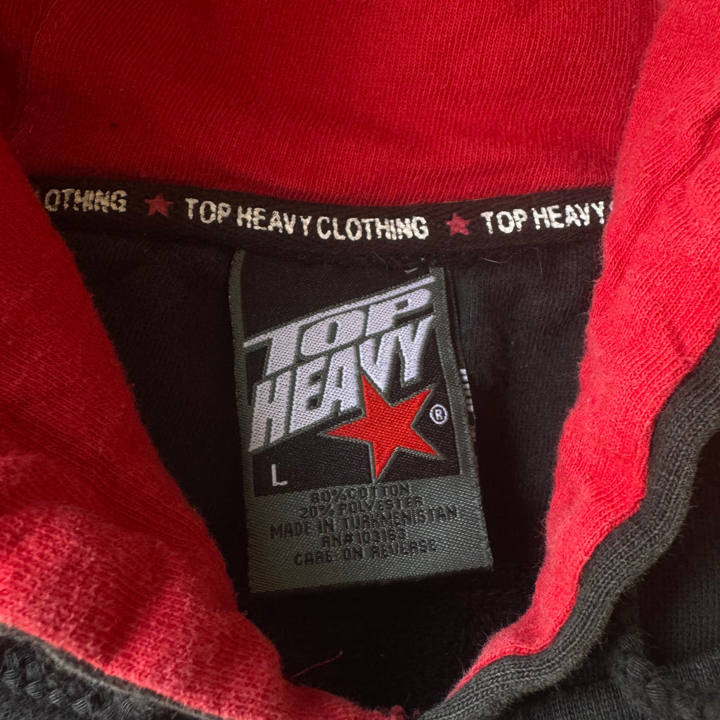 00s FIRE BREATHER TOP HEAVY BIKER HOODIE - L