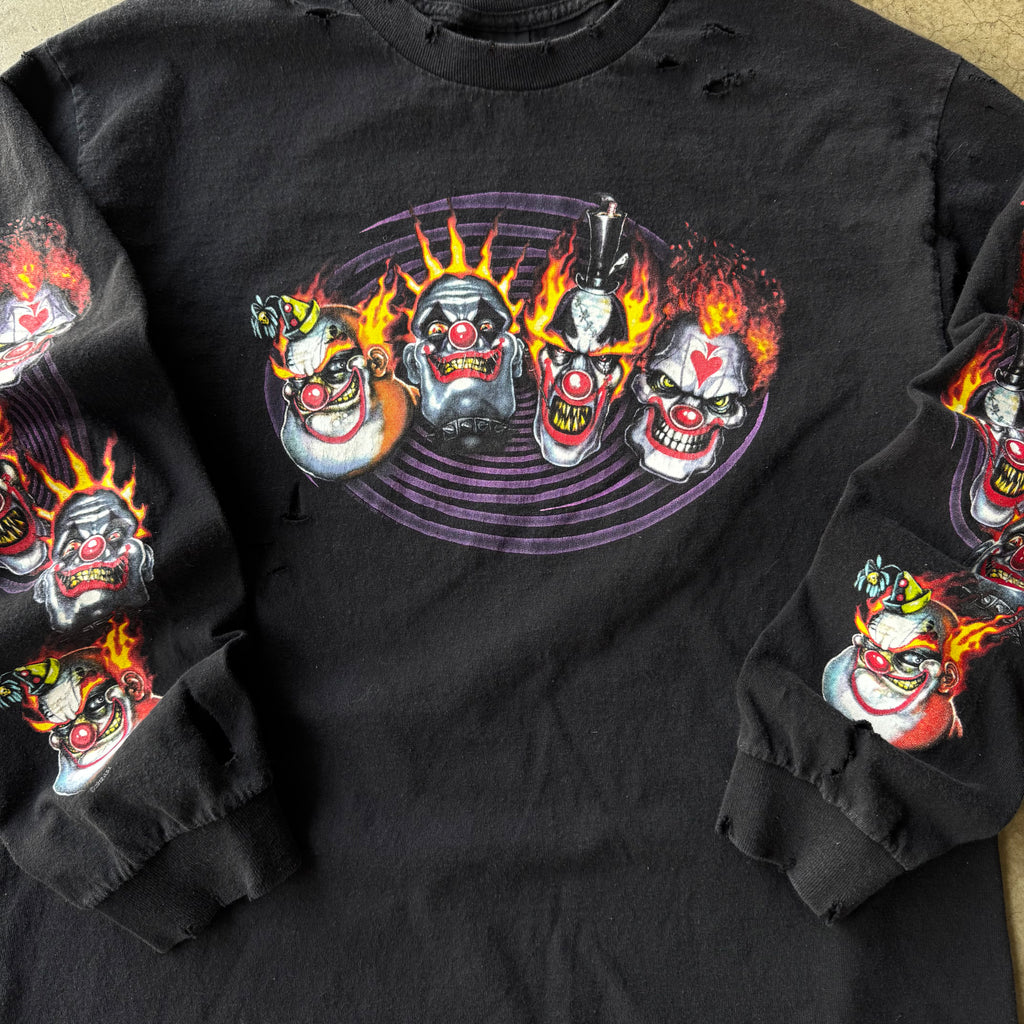 00s FLAME HEAD CLOWN LONG SLEEVE TEE - L
