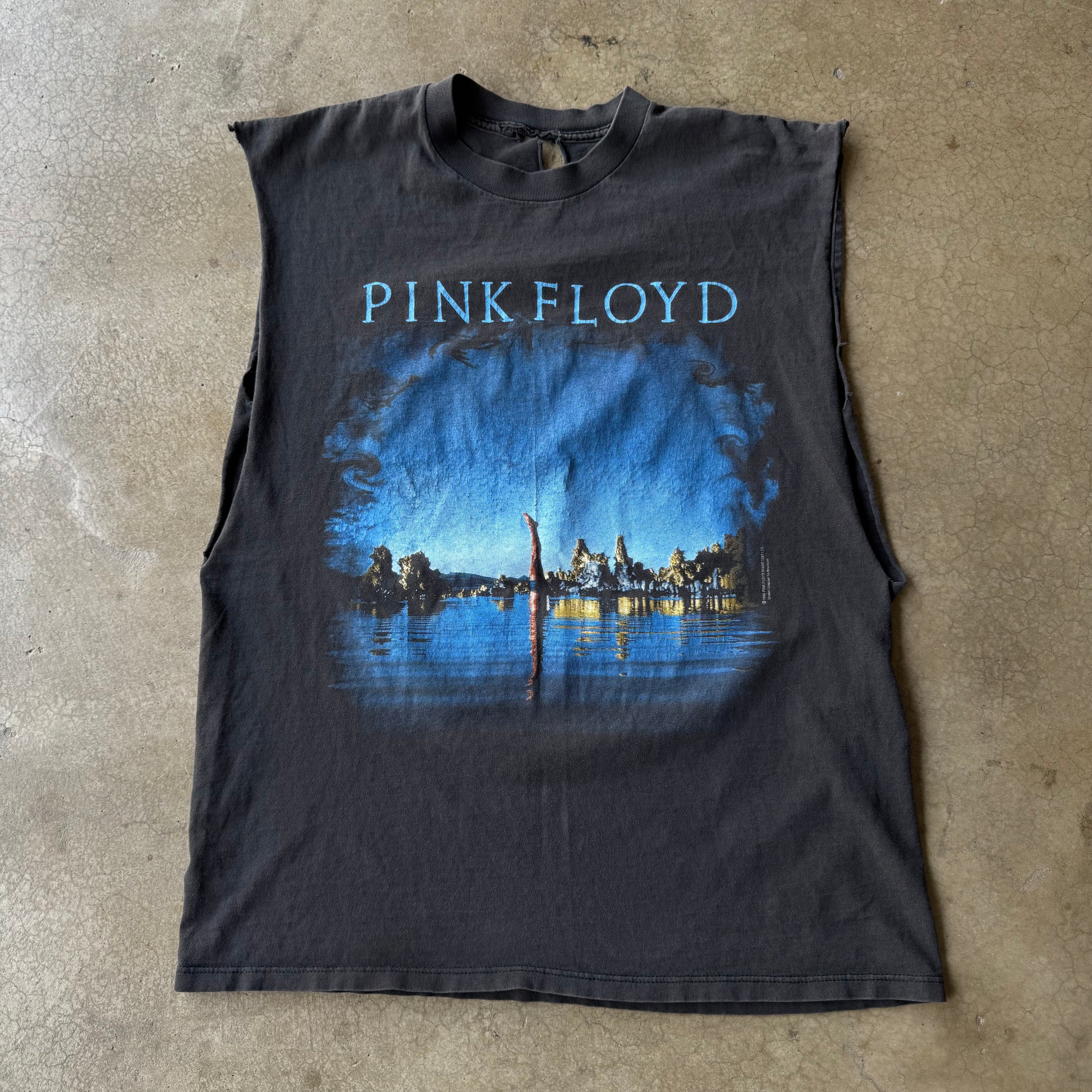 90s PINK FLOYD CUT OFF TEE - L