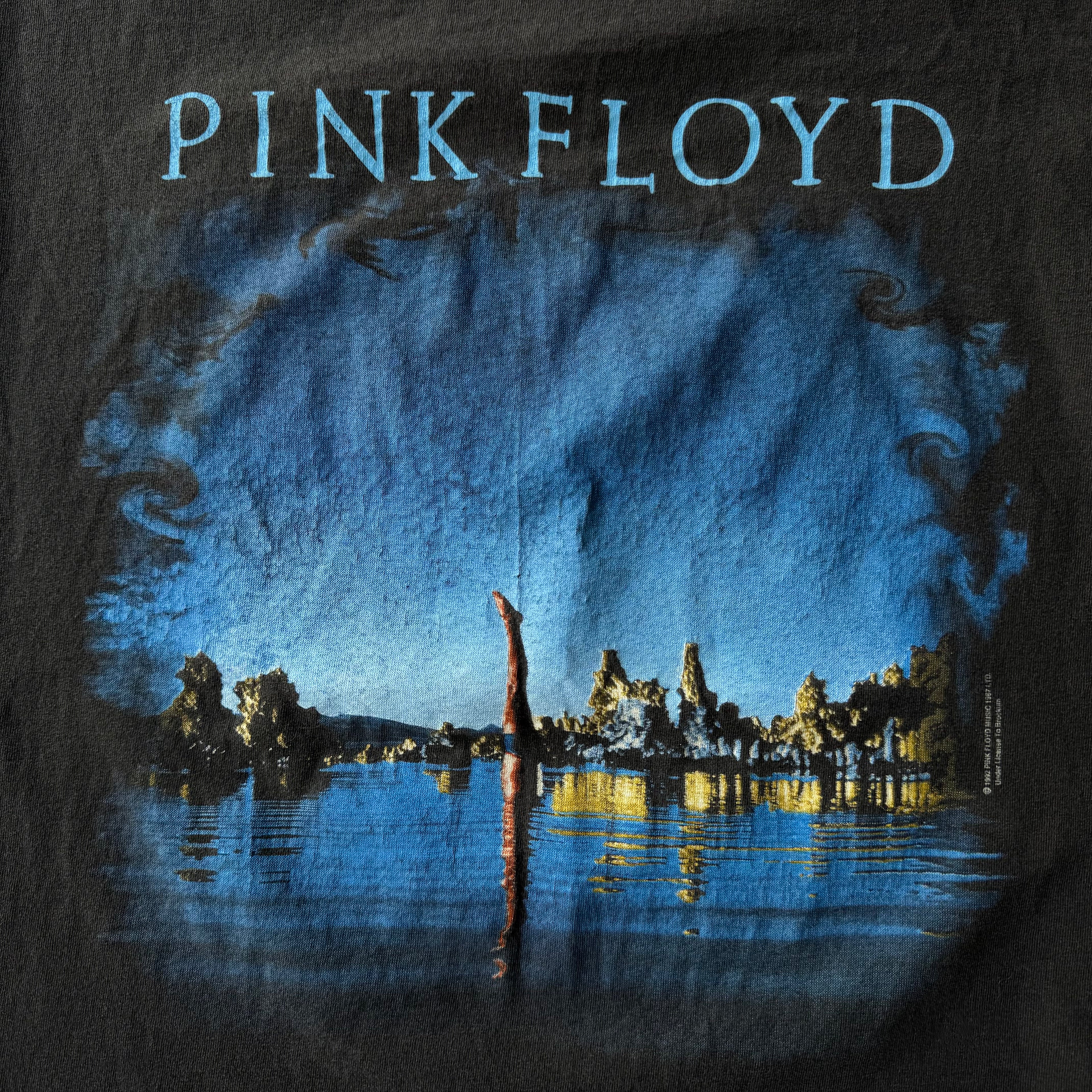 90s PINK FLOYD CUT OFF TEE - L