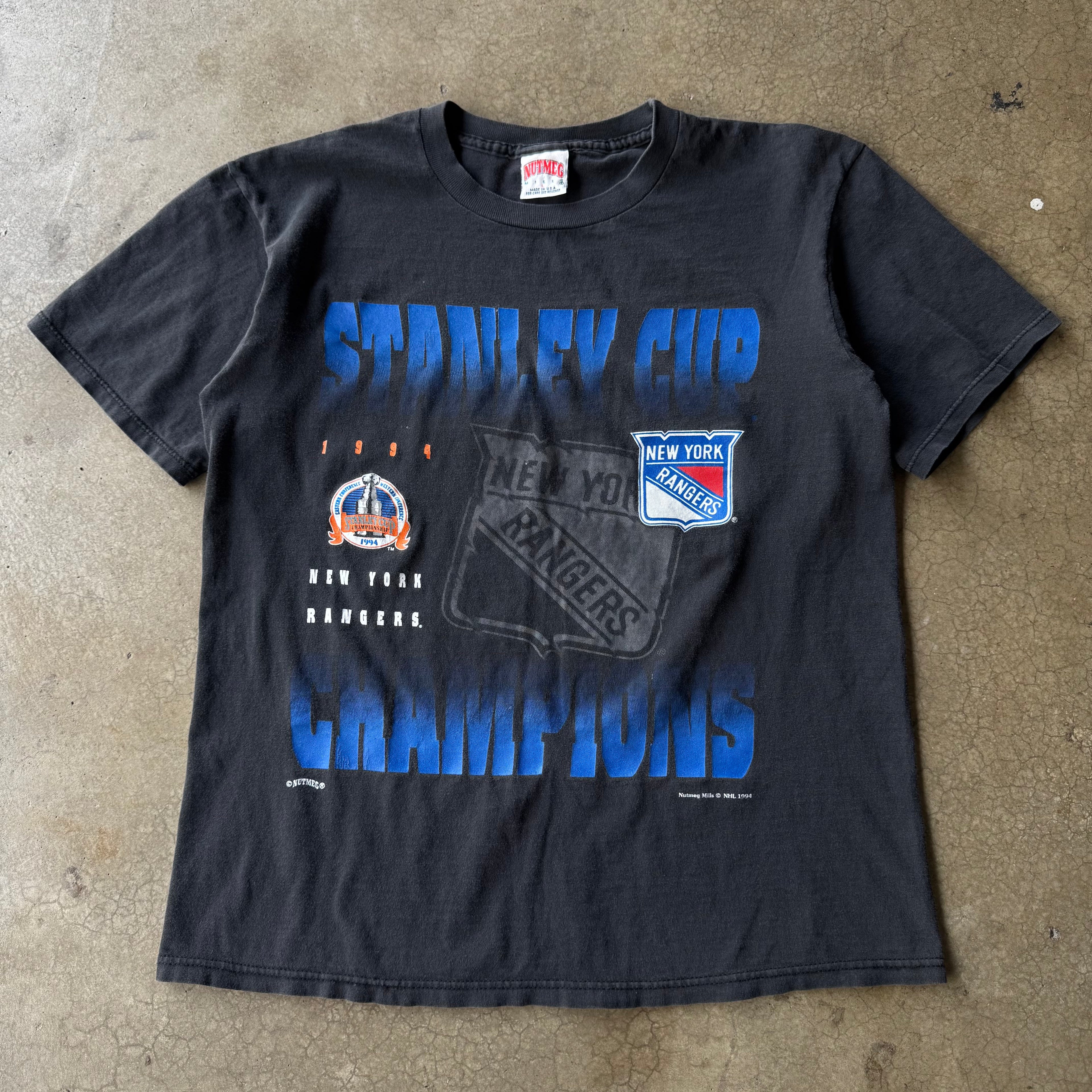 90s NEW YORK RANGERS STANLEY CUP TEE - L