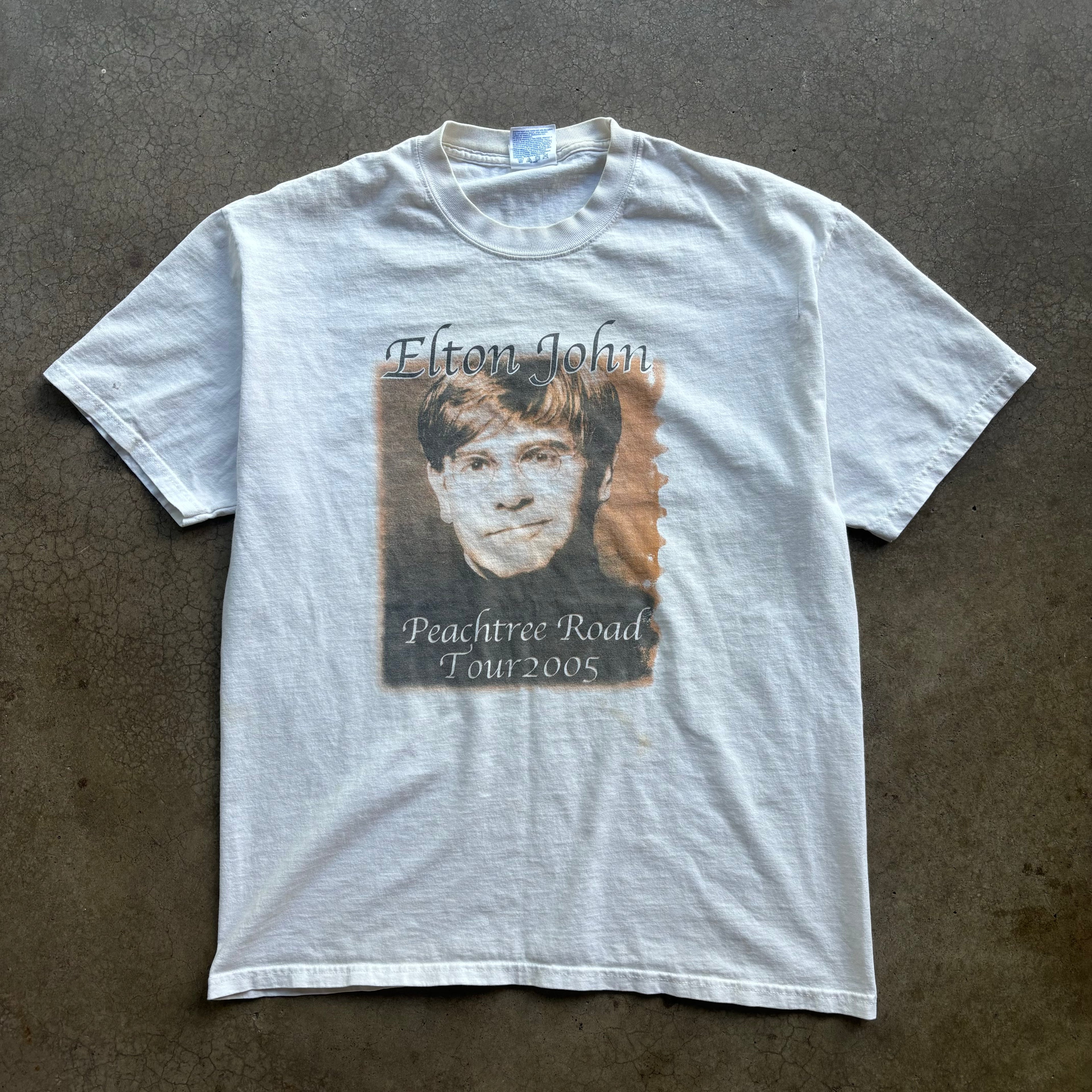 00s ELTON JOHN TOUR TEE - L