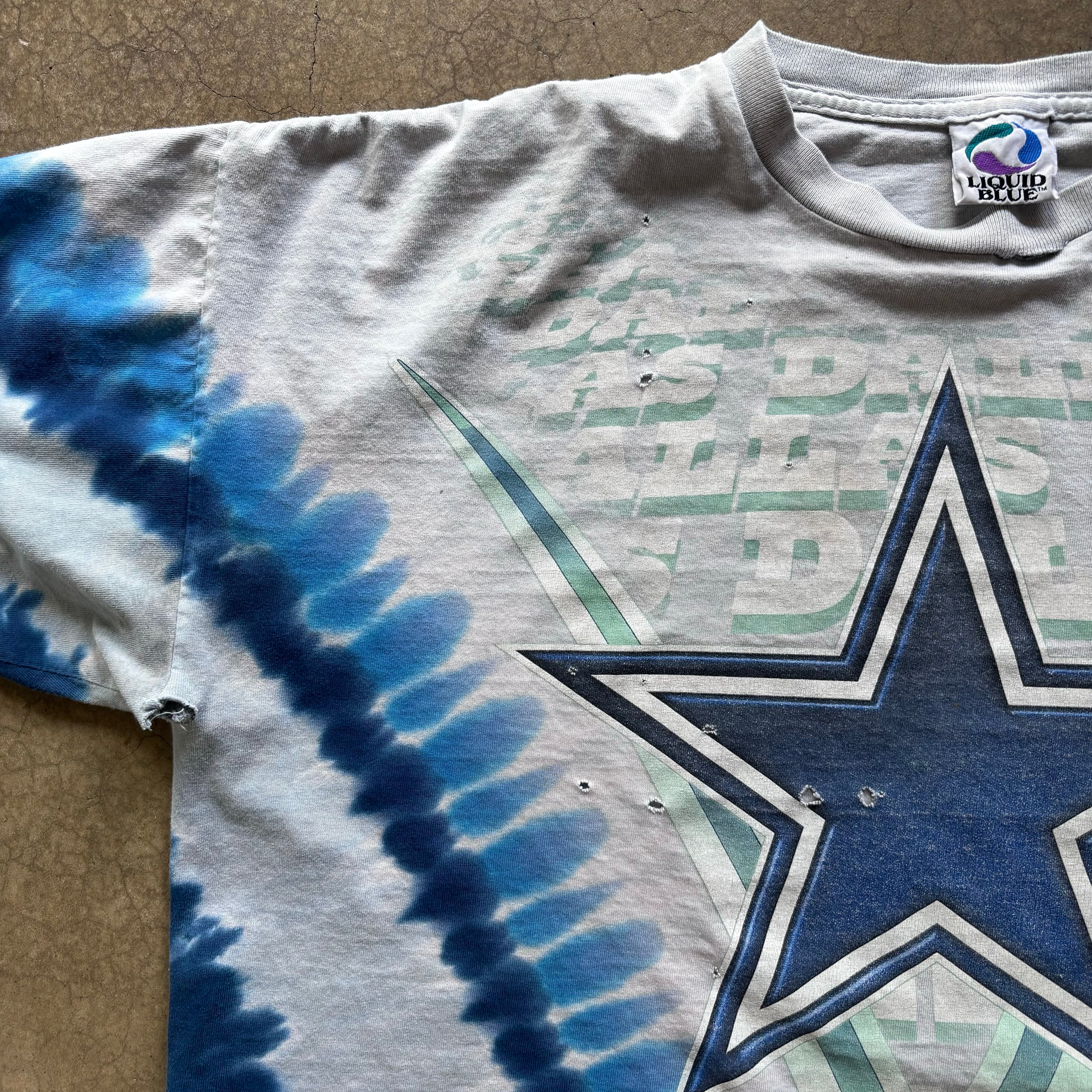90s LIQUID BLUE COWBOYS TEE - XXL