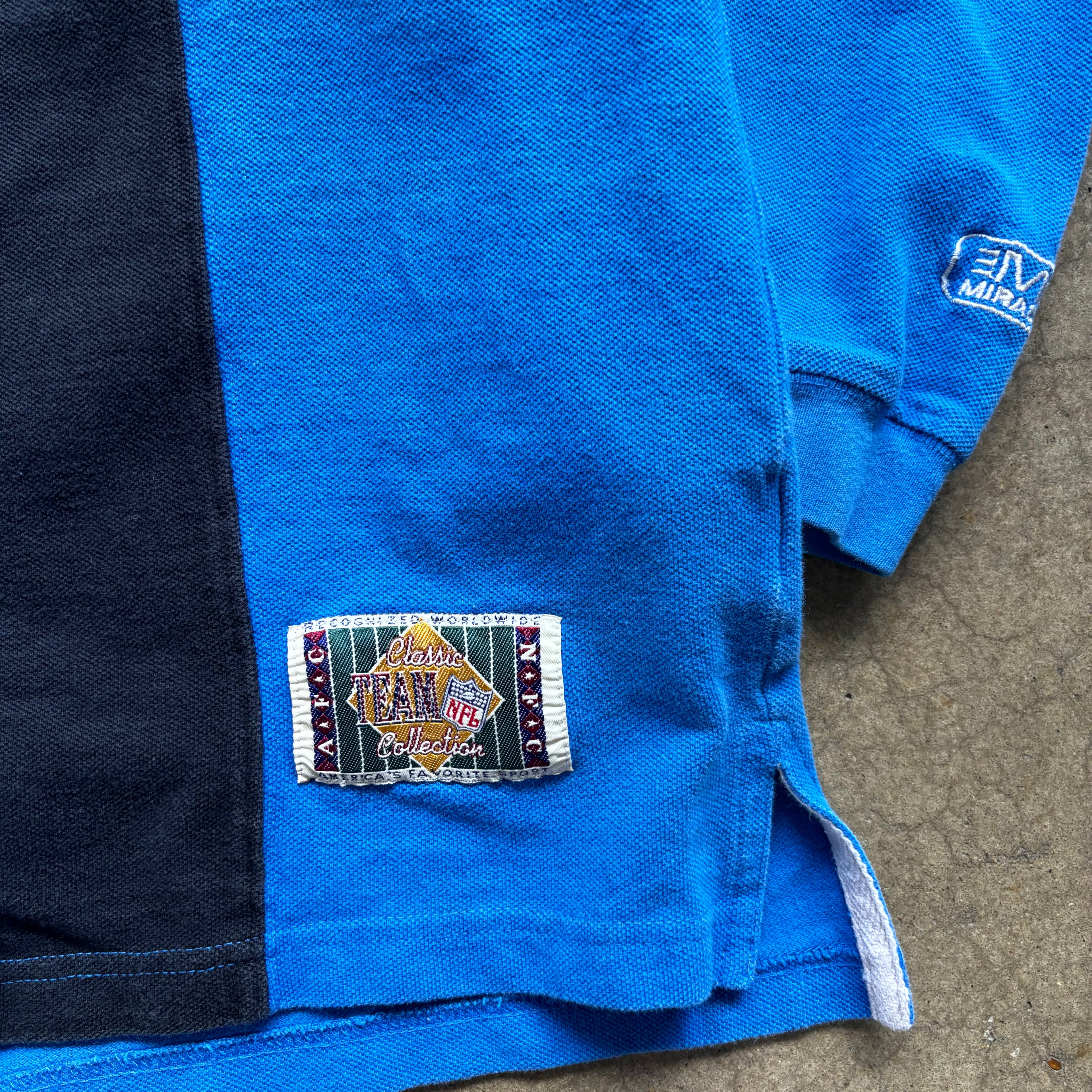 90s CAROLINA PANTHERS RUGBY SHIRT - L