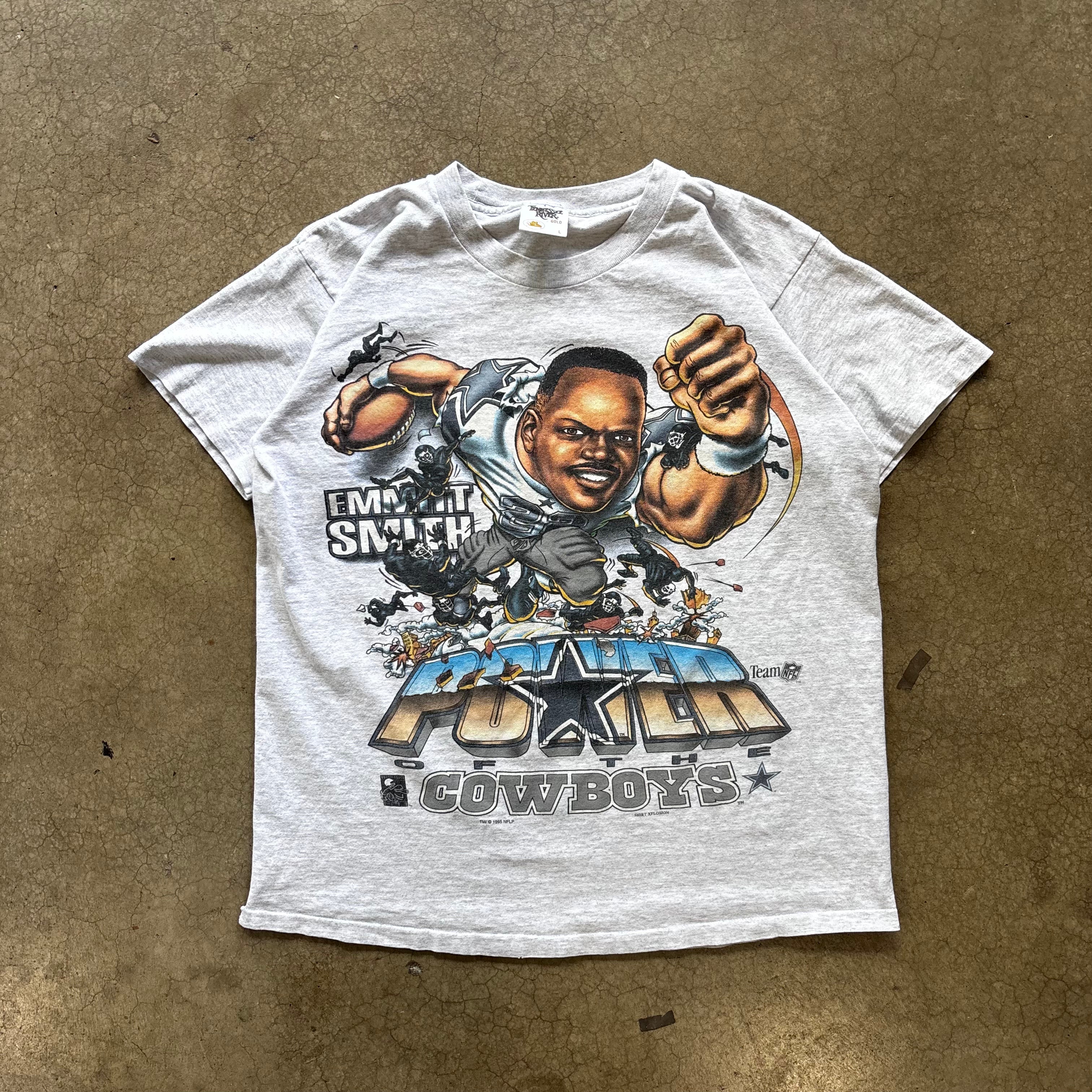 90s EMMIT SMITH COWBOYS TEE - L