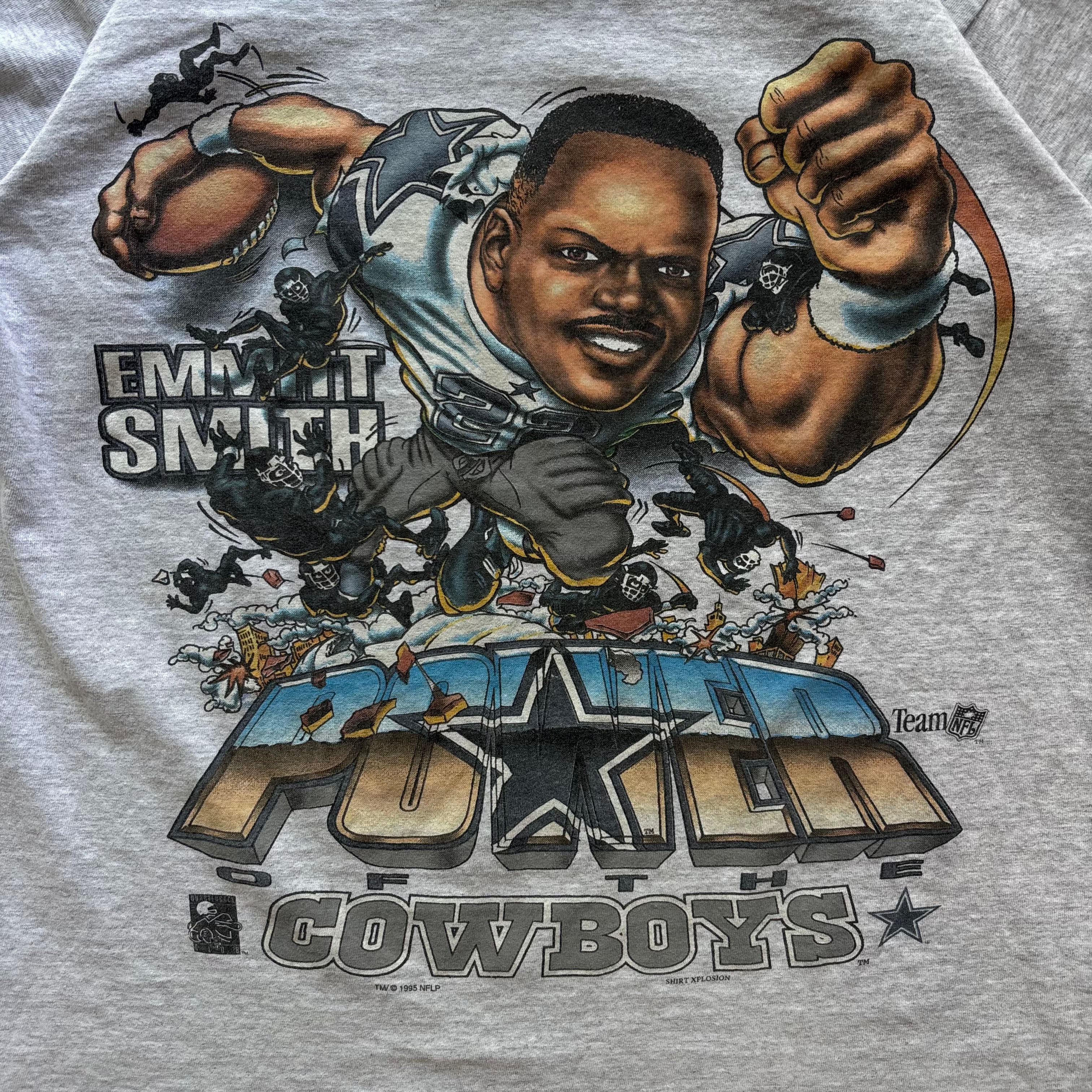90s EMMIT SMITH COWBOYS TEE - L