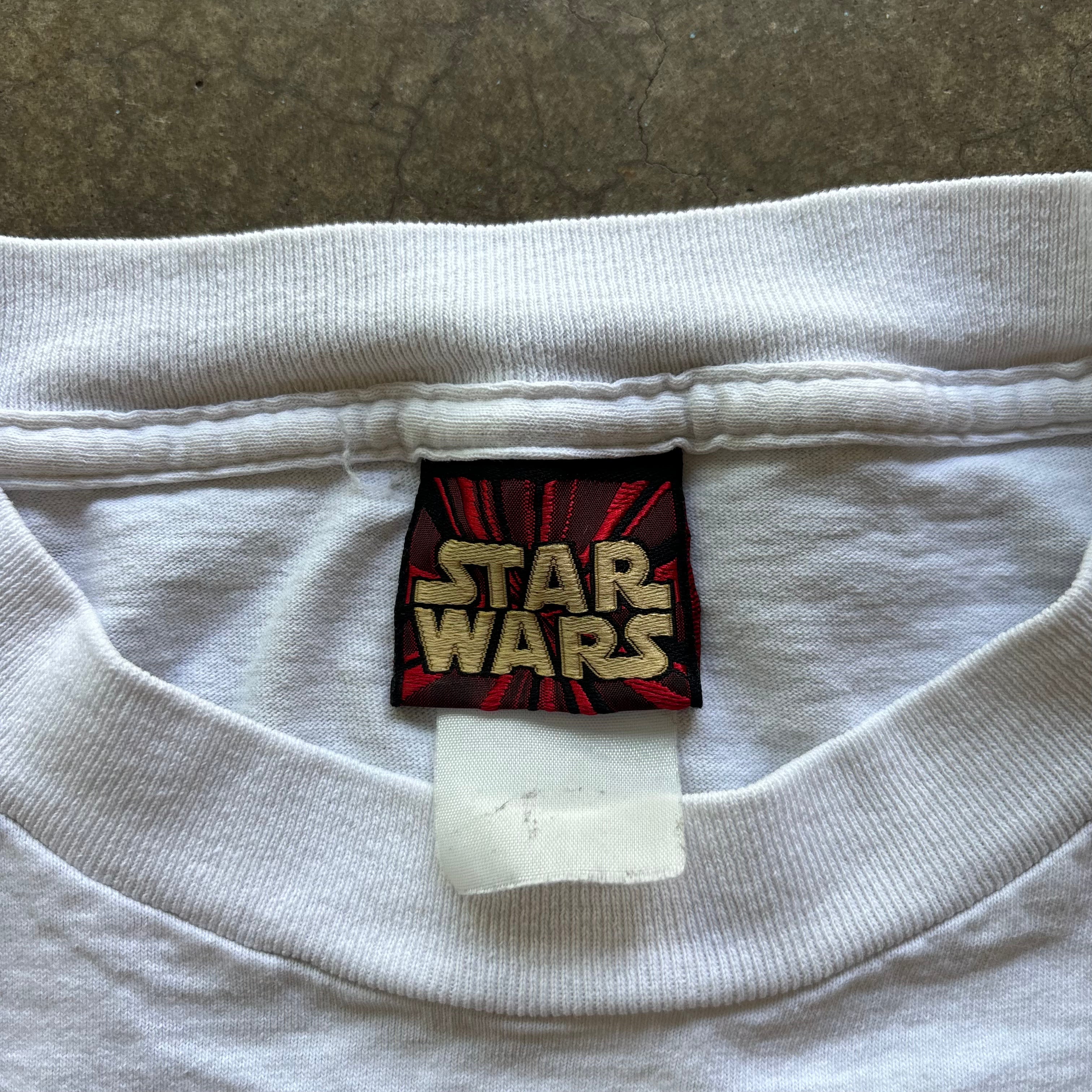 90s WHITE STAR WARS EPISODE 1 TEE - XL