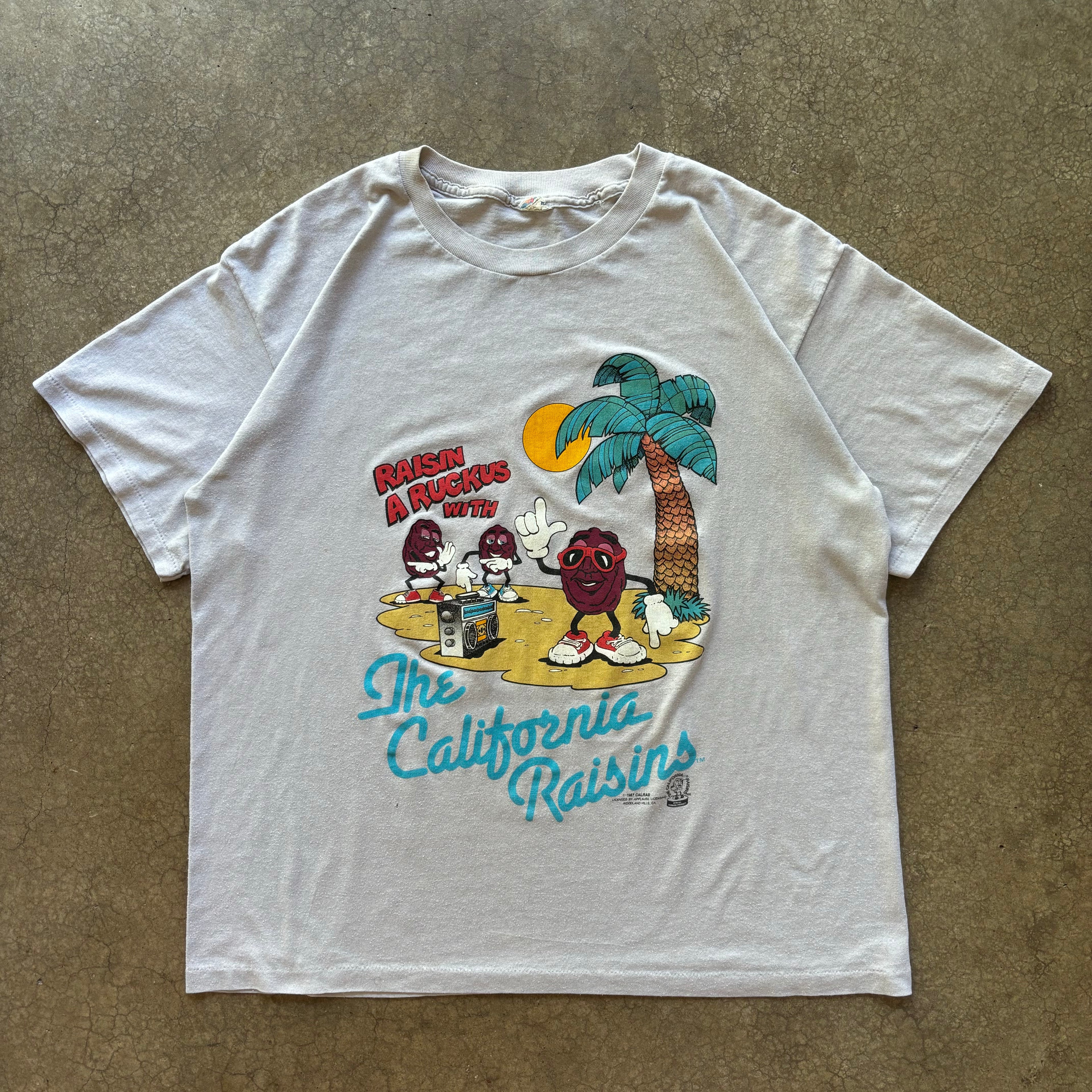 80s CALIFORNIA RASINS TEE - XL