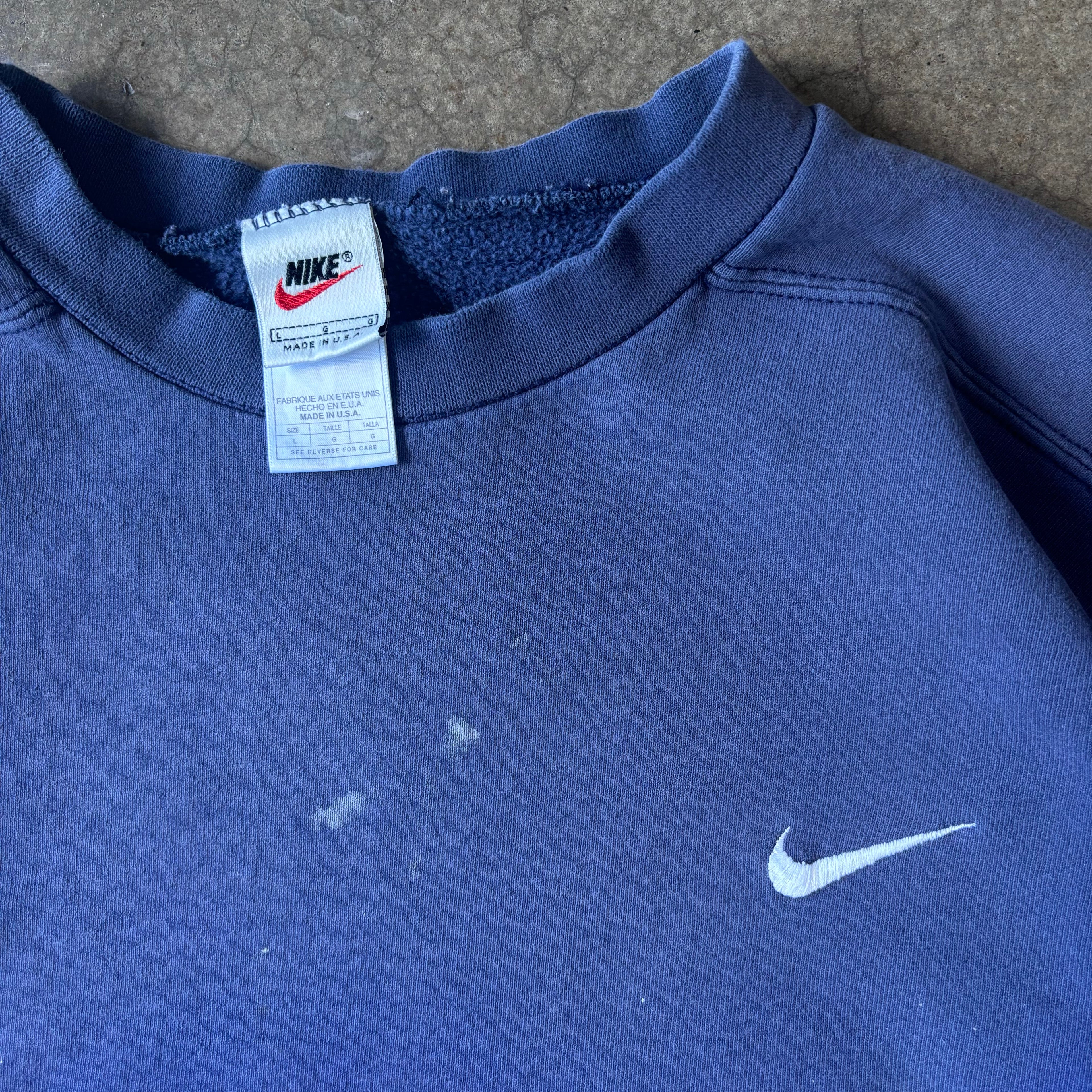 90s PAINT SPLATTER NIKE CREW - L