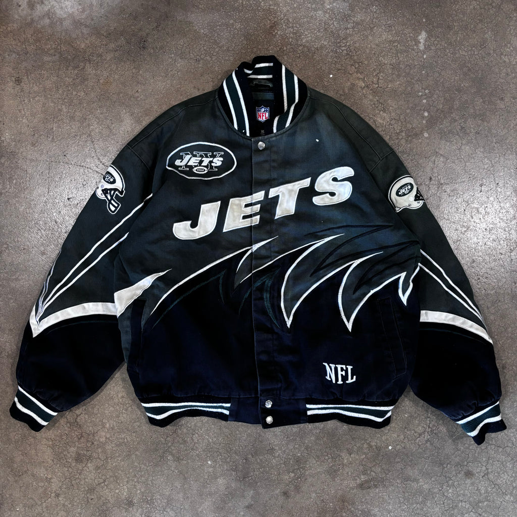 00s JETS SHARK TOOTH JACKET - XL