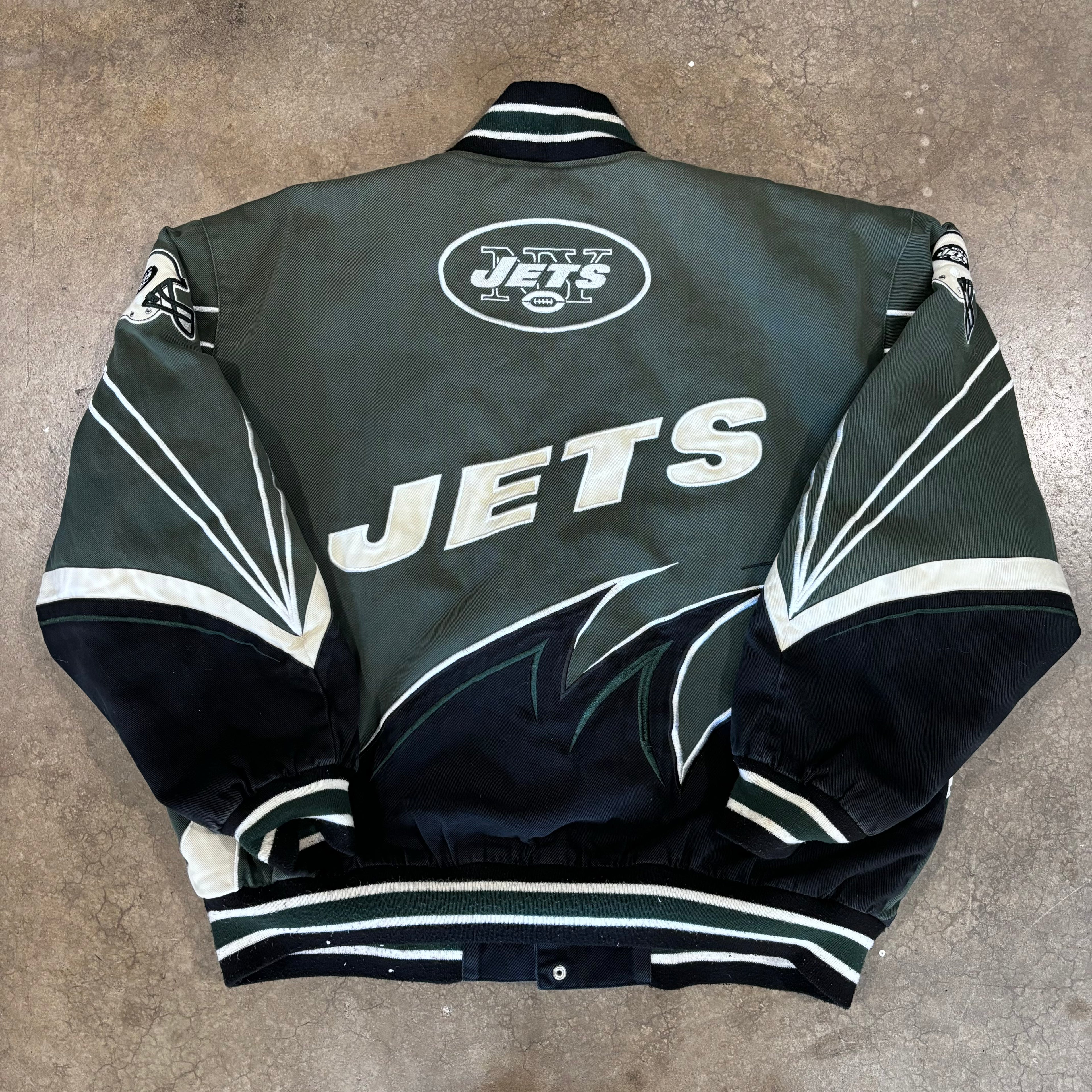 00s JETS SHARK TOOTH JACKET - XL
