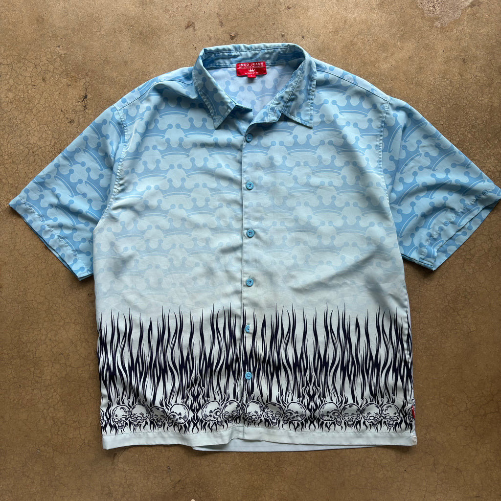 00s JNCO BUTTON UP TEE - L