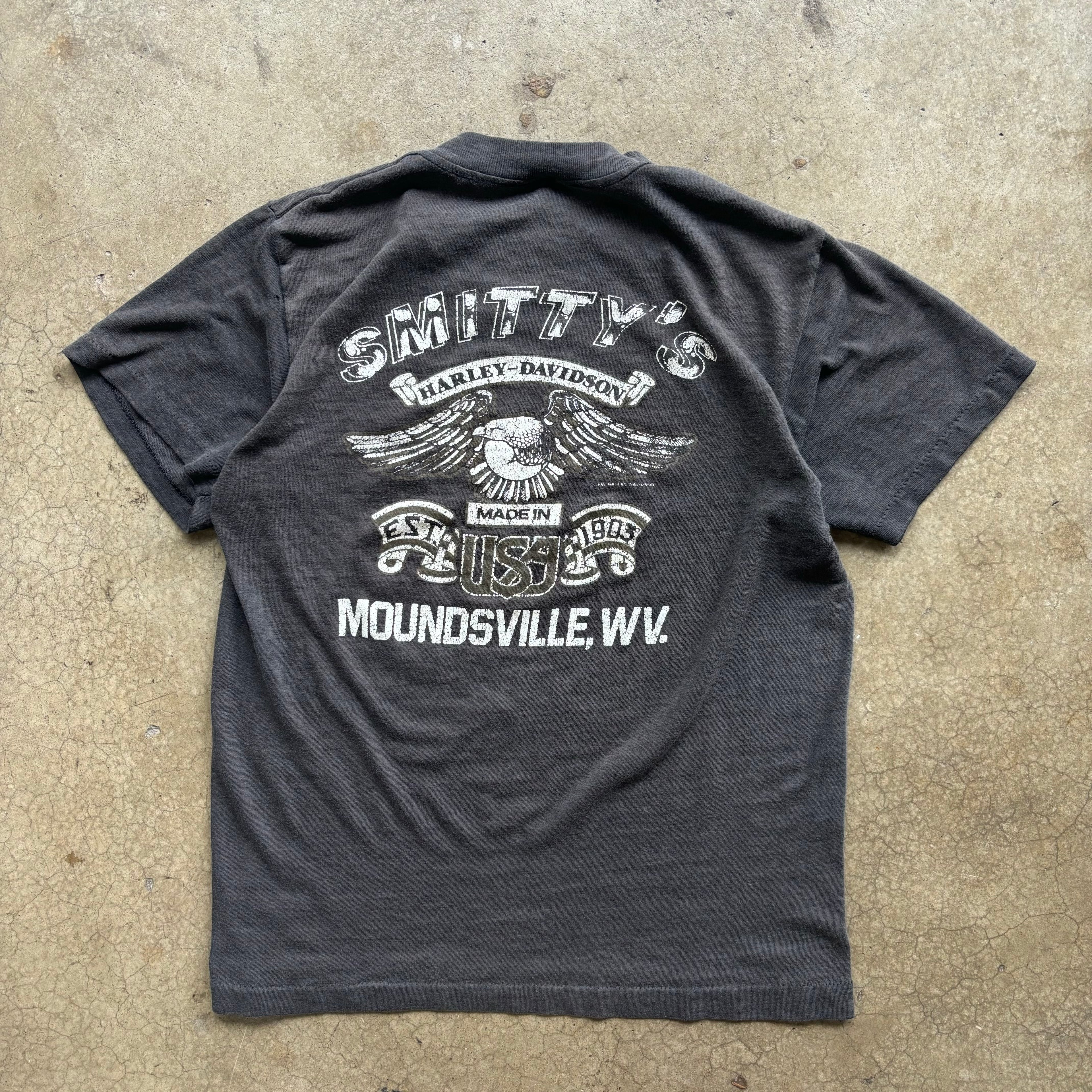 80s HARLEY DAVIDSON WEST VIRGINIA TEE - M