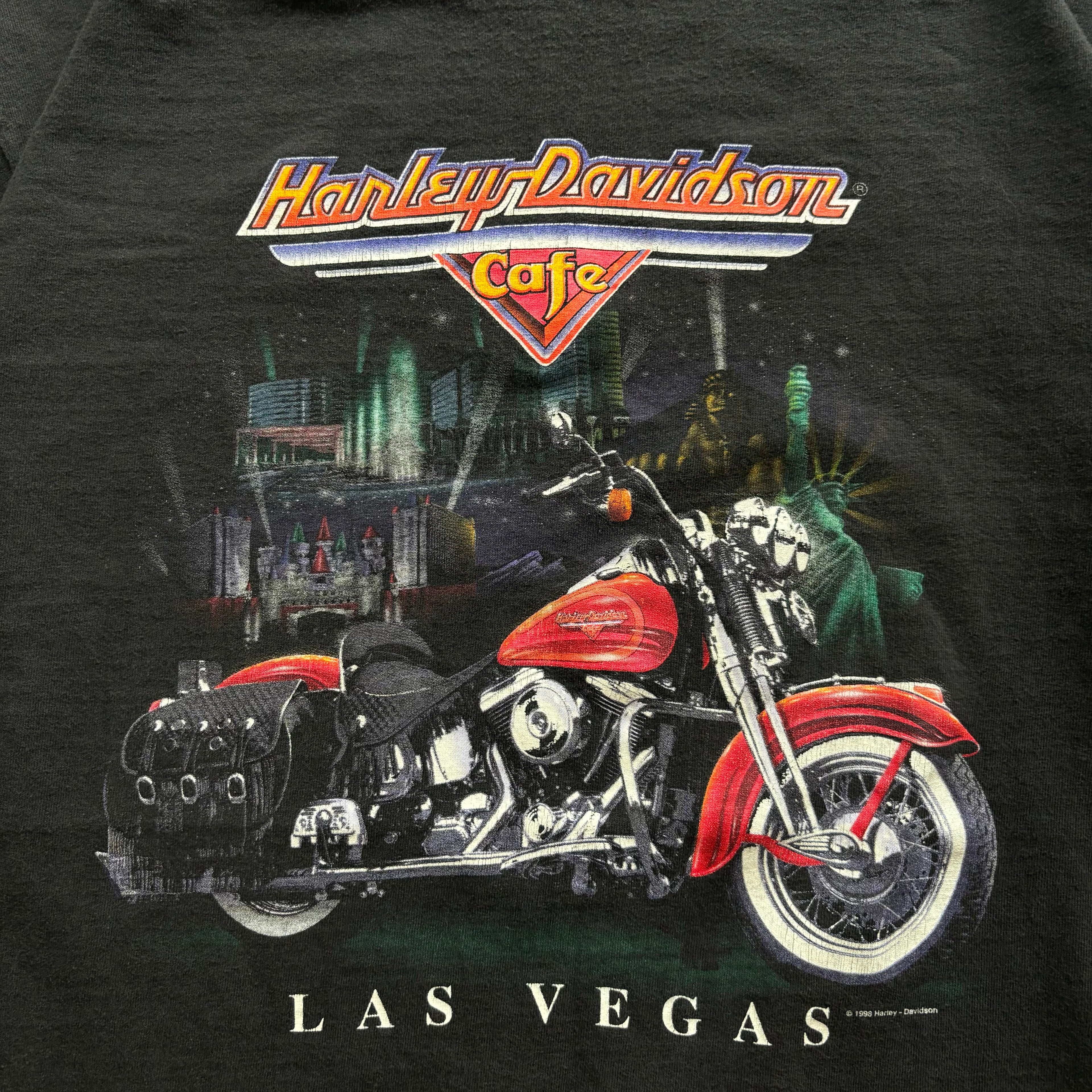 00s HARLEY DAVIDSON CAFE TEE - L