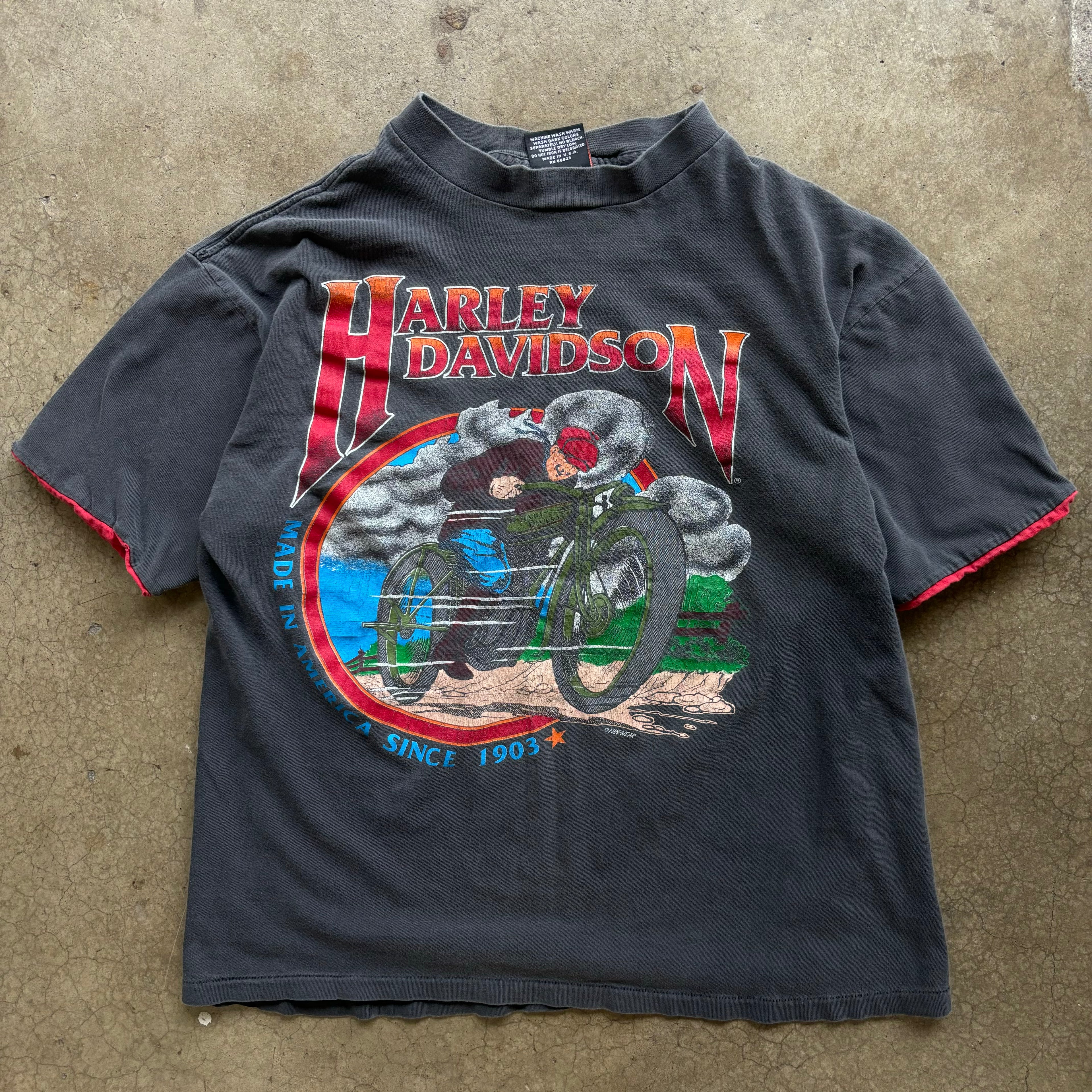 90s HARLEY DAVIDSON TEE - L