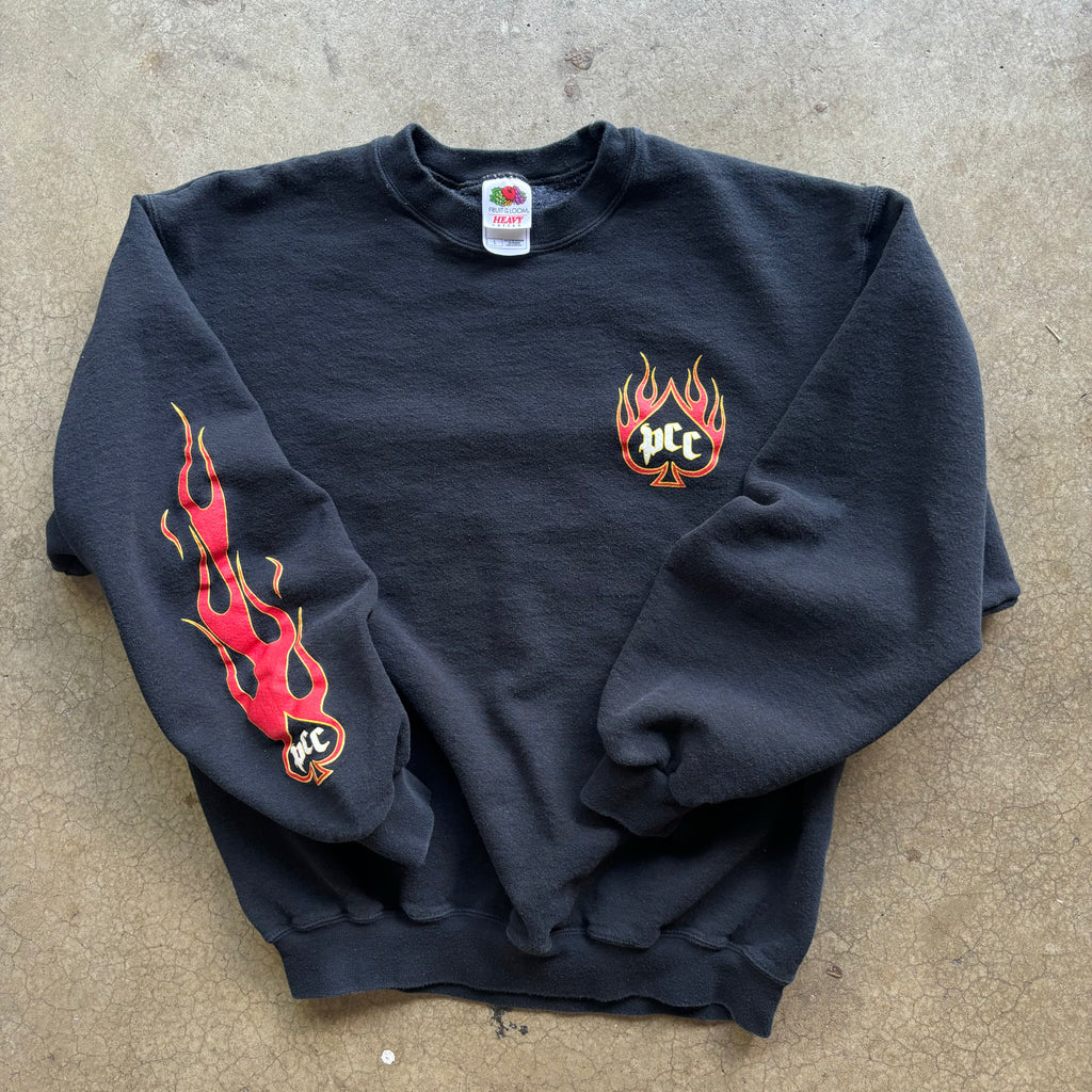 90s PCC FLAMES CREWNECK - L