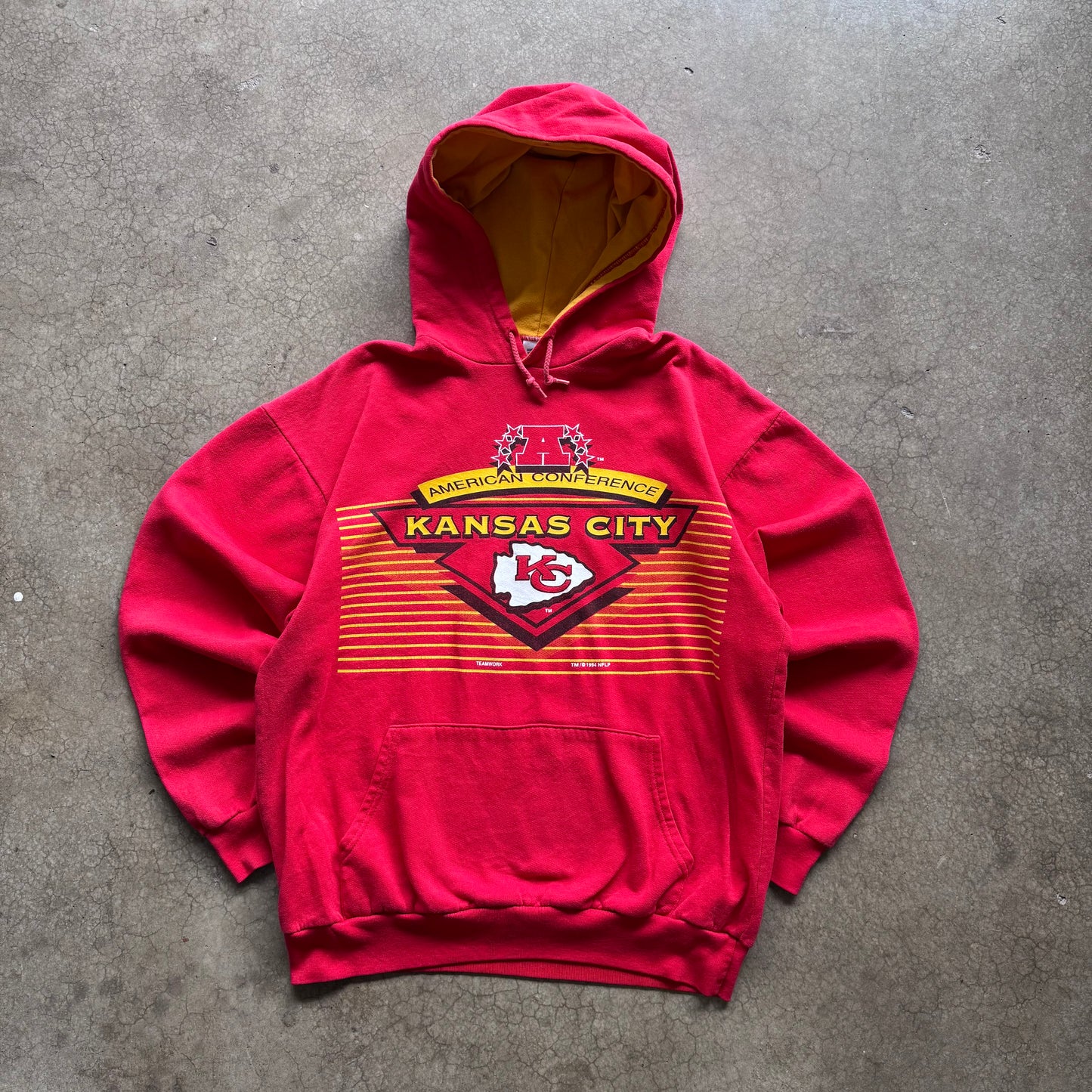 VINTAGE KANSAS CITY CHIEFS HOODIE - L