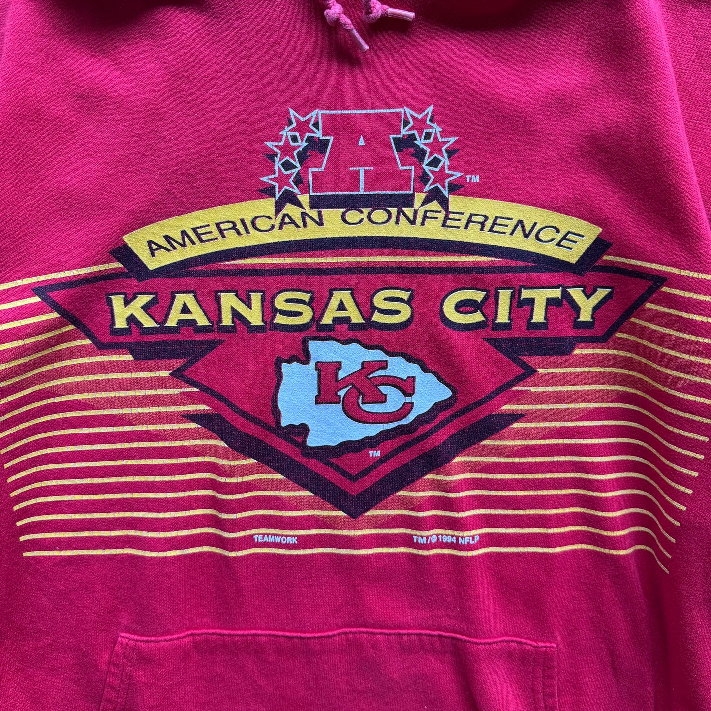 VINTAGE KANSAS CITY CHIEFS HOODIE - L