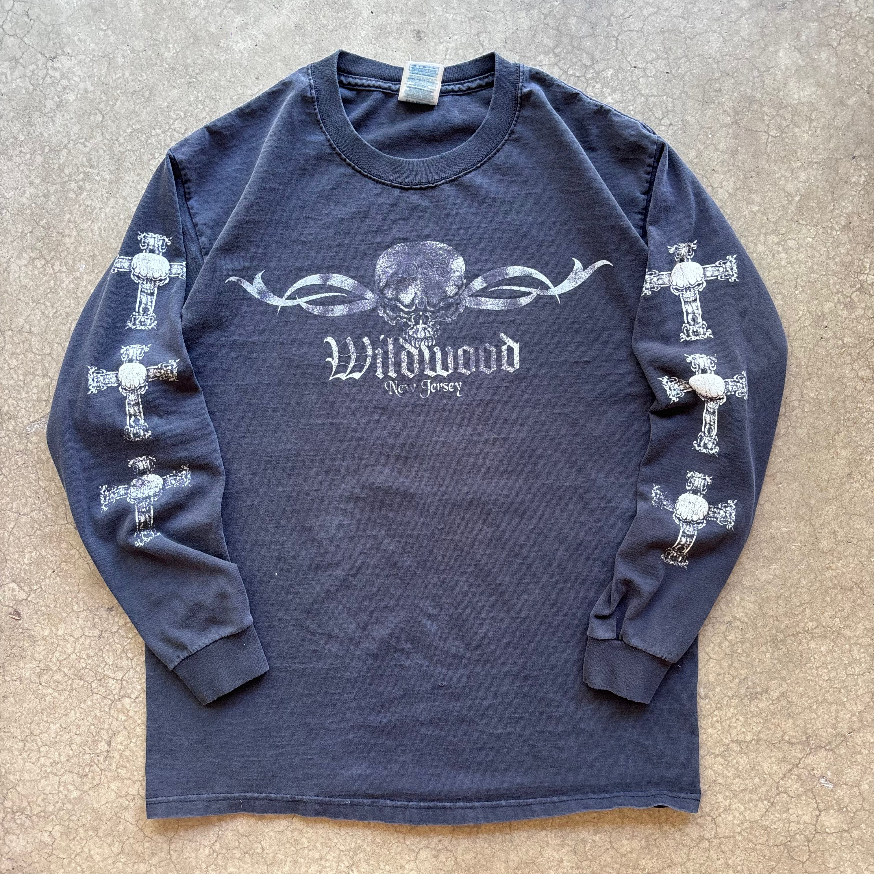 90s SKULL LS TEE - M