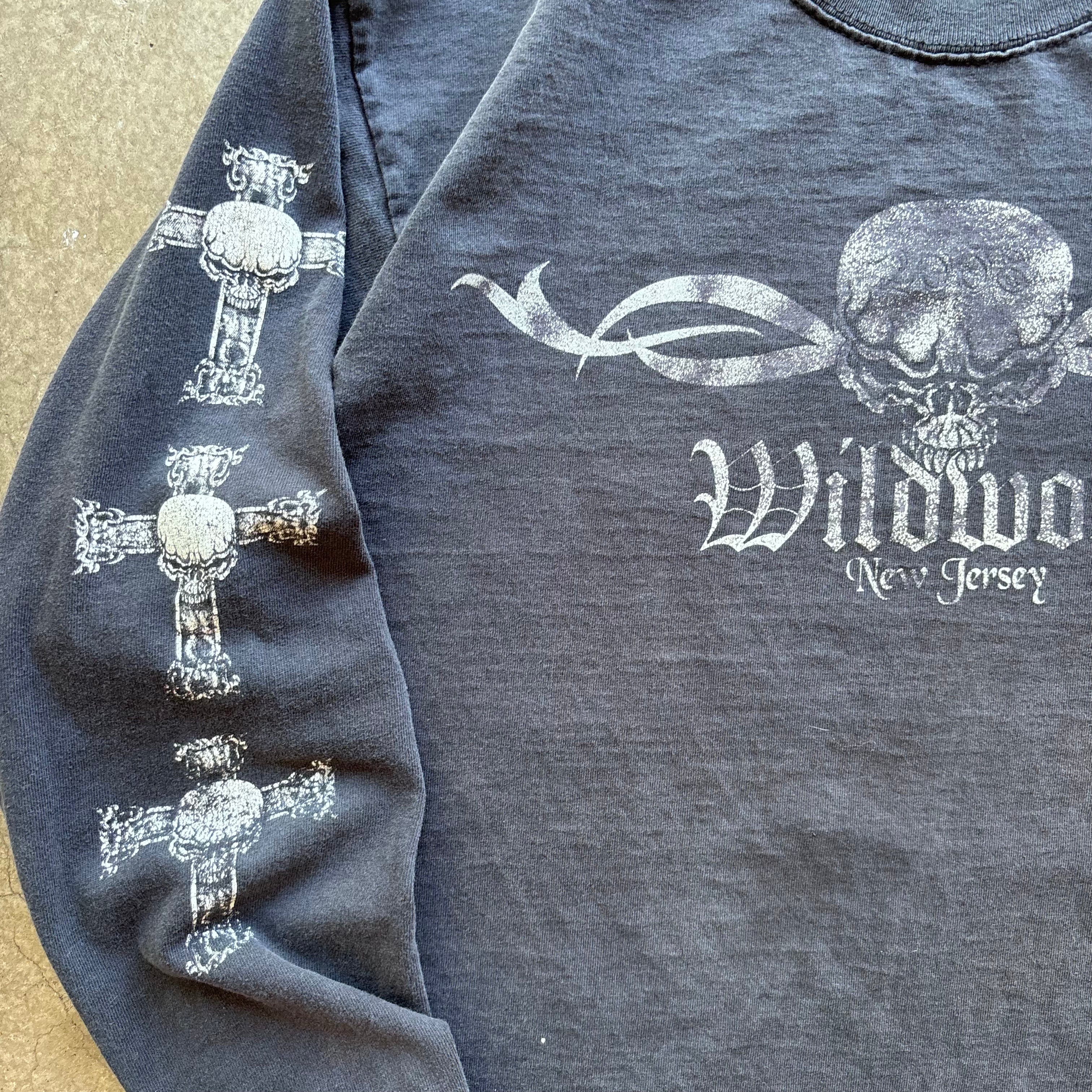 90s SKULL LS TEE - M