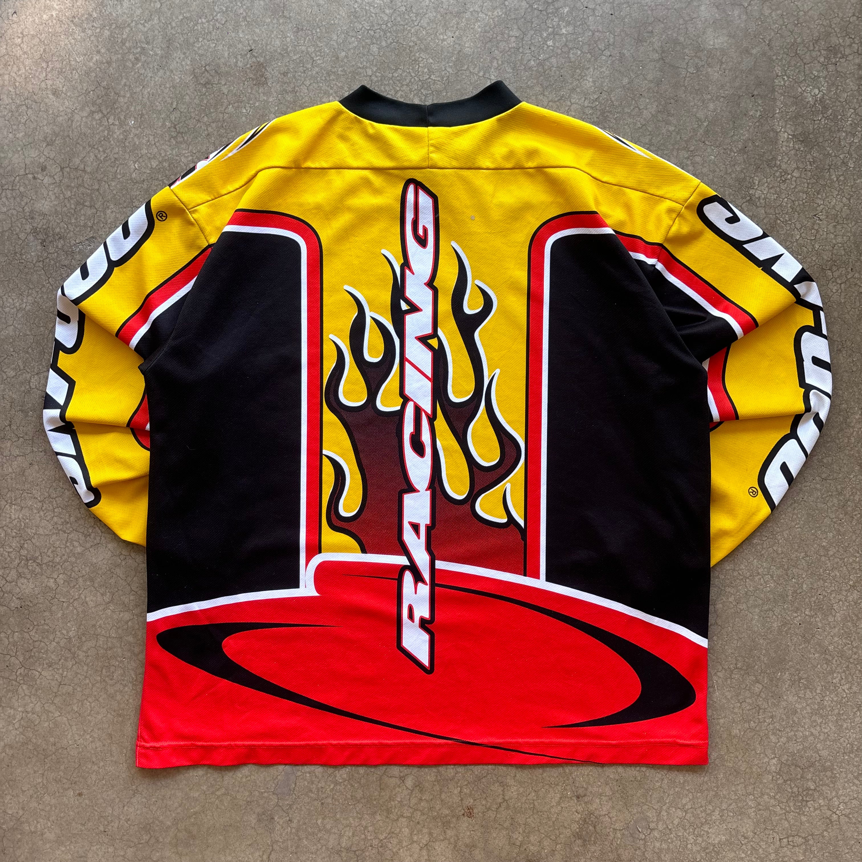 90s XTEAM MOTORCROSS FLAMES LS - XL