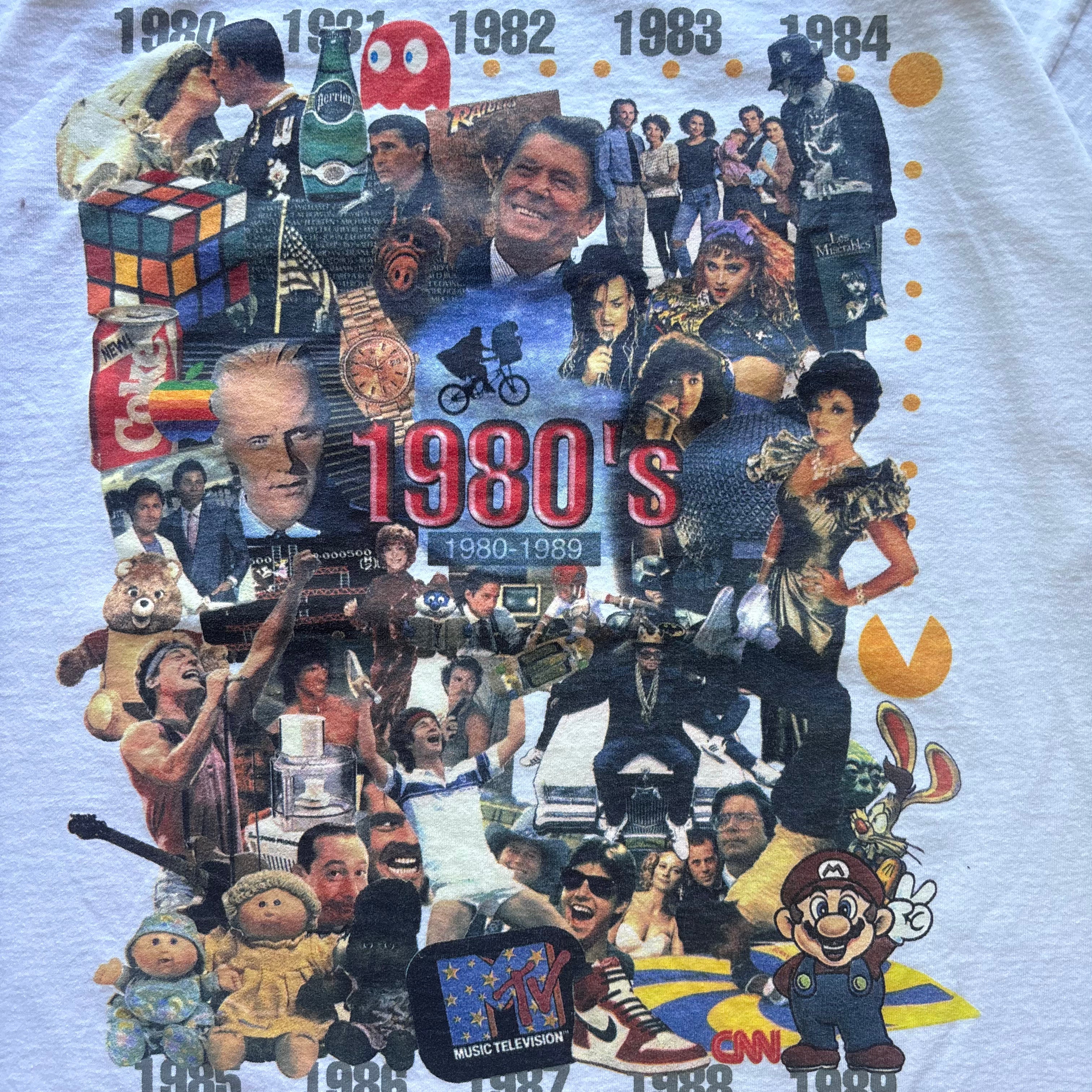 90s 80s DECADES TEE - L