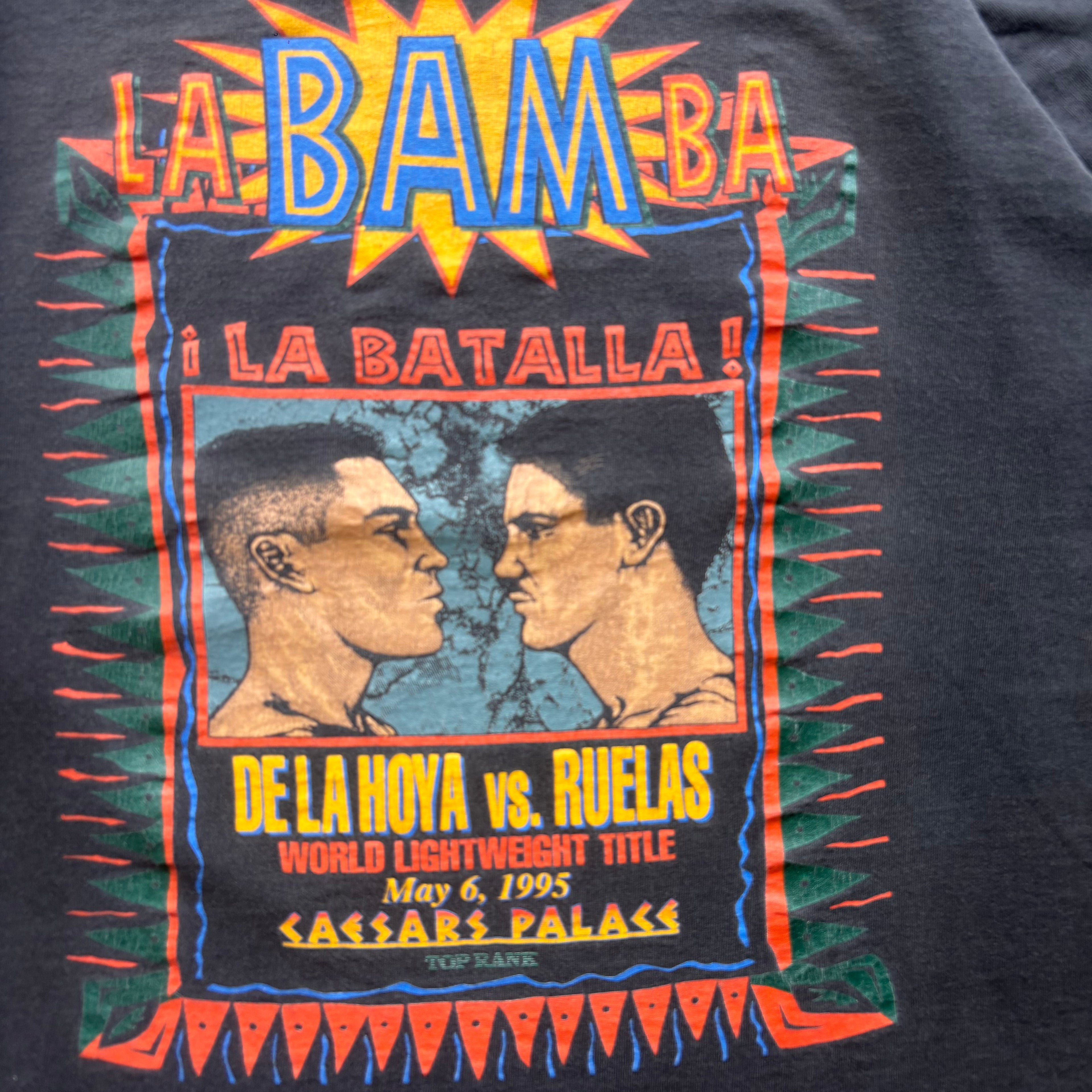 90s DE LA HOYA V RUELAS BOXING TEE - L