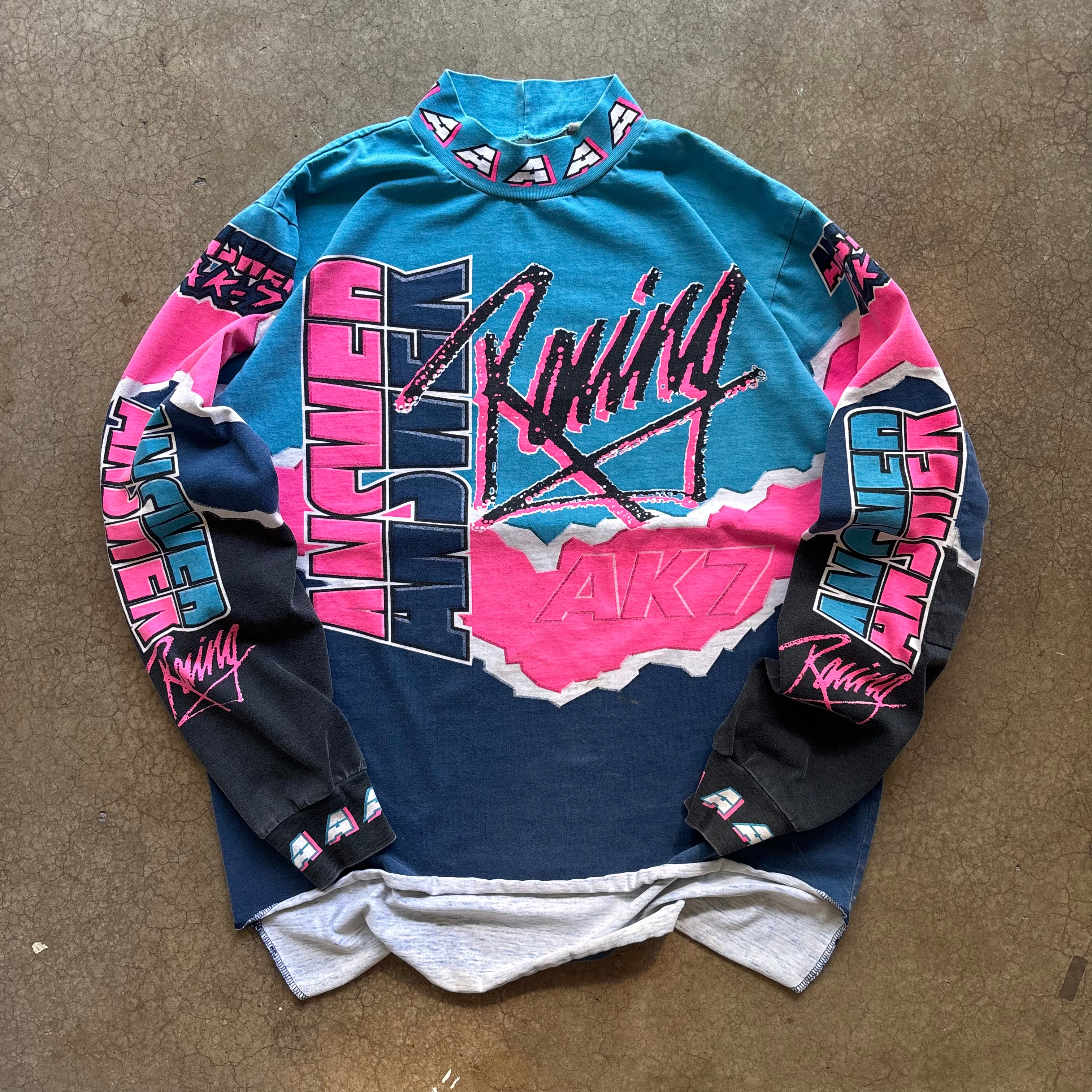 90s ANSWER MOTORSPORT LONGSLEEVE TEE - M