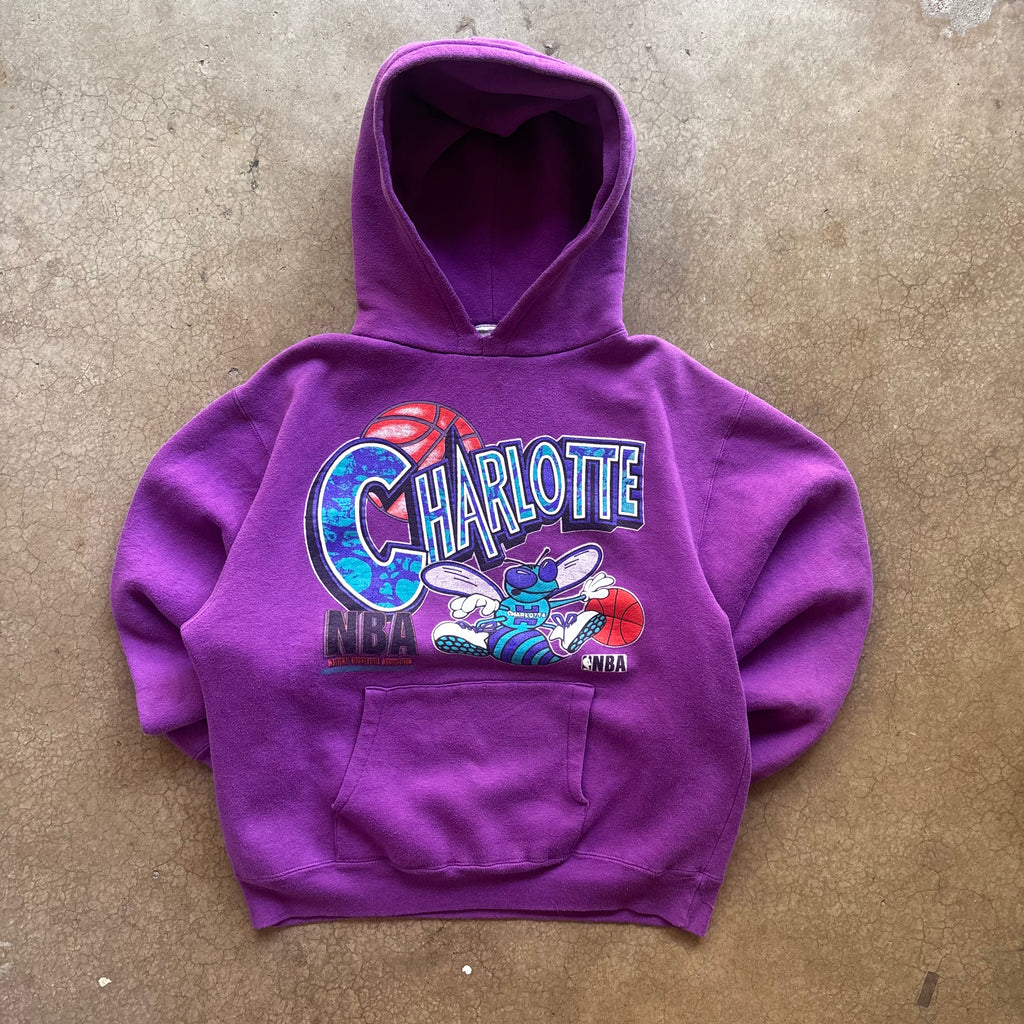 90s CHARLOTTE HORNETS HOODIE- M