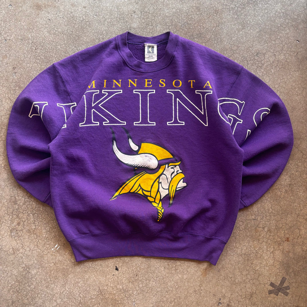 90s MINNESOTA VIKINGS SLEEVE TO SLEEVE CREWNECK - OSFA