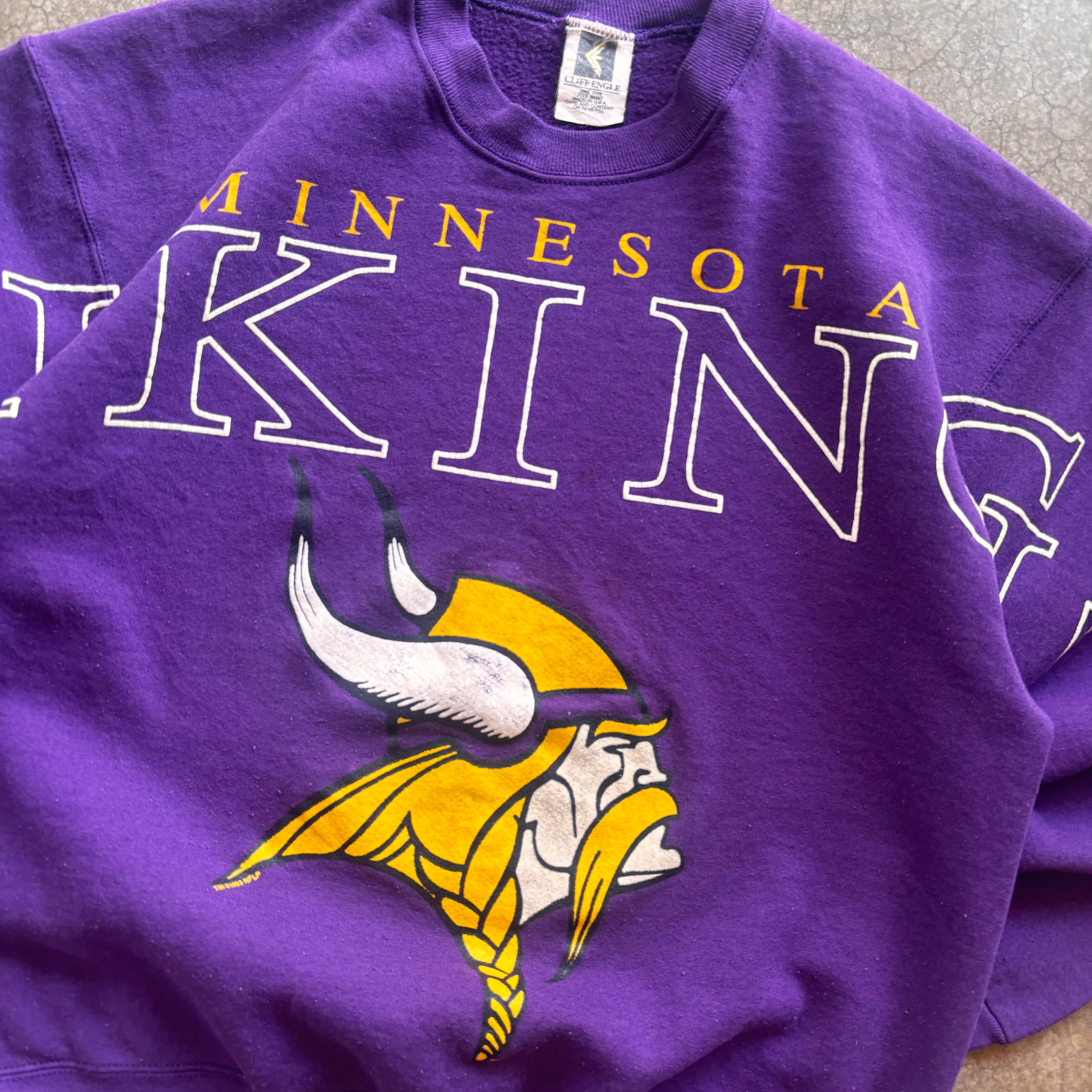 90s MINNESOTA VIKINGS SLEEVE TO SLEEVE CREWNECK - OSFA