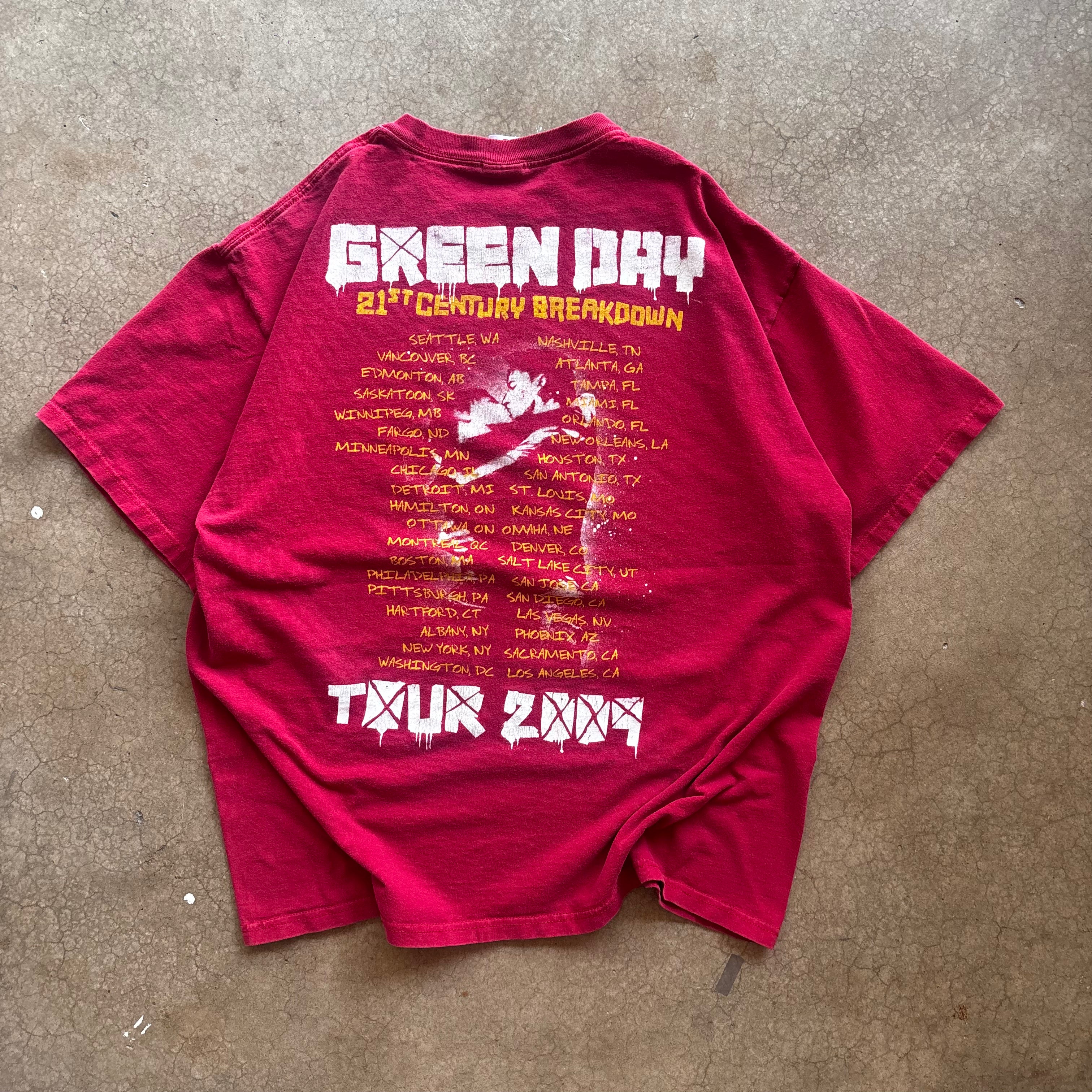 00s GREEN DAY TOUR TEE - XL
