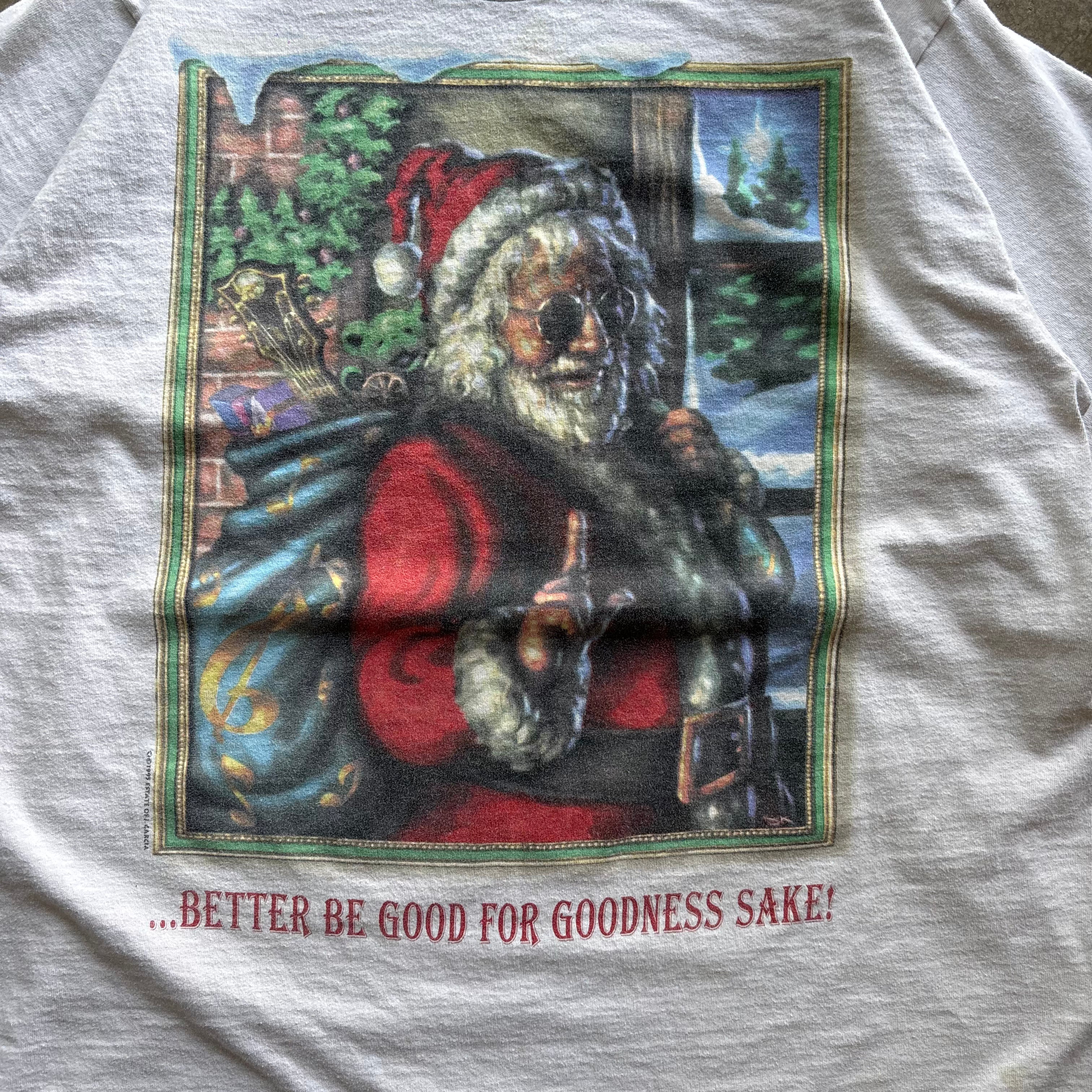 90s LIQUID BLUE JERRY GARCIA SANTA TEE - XL