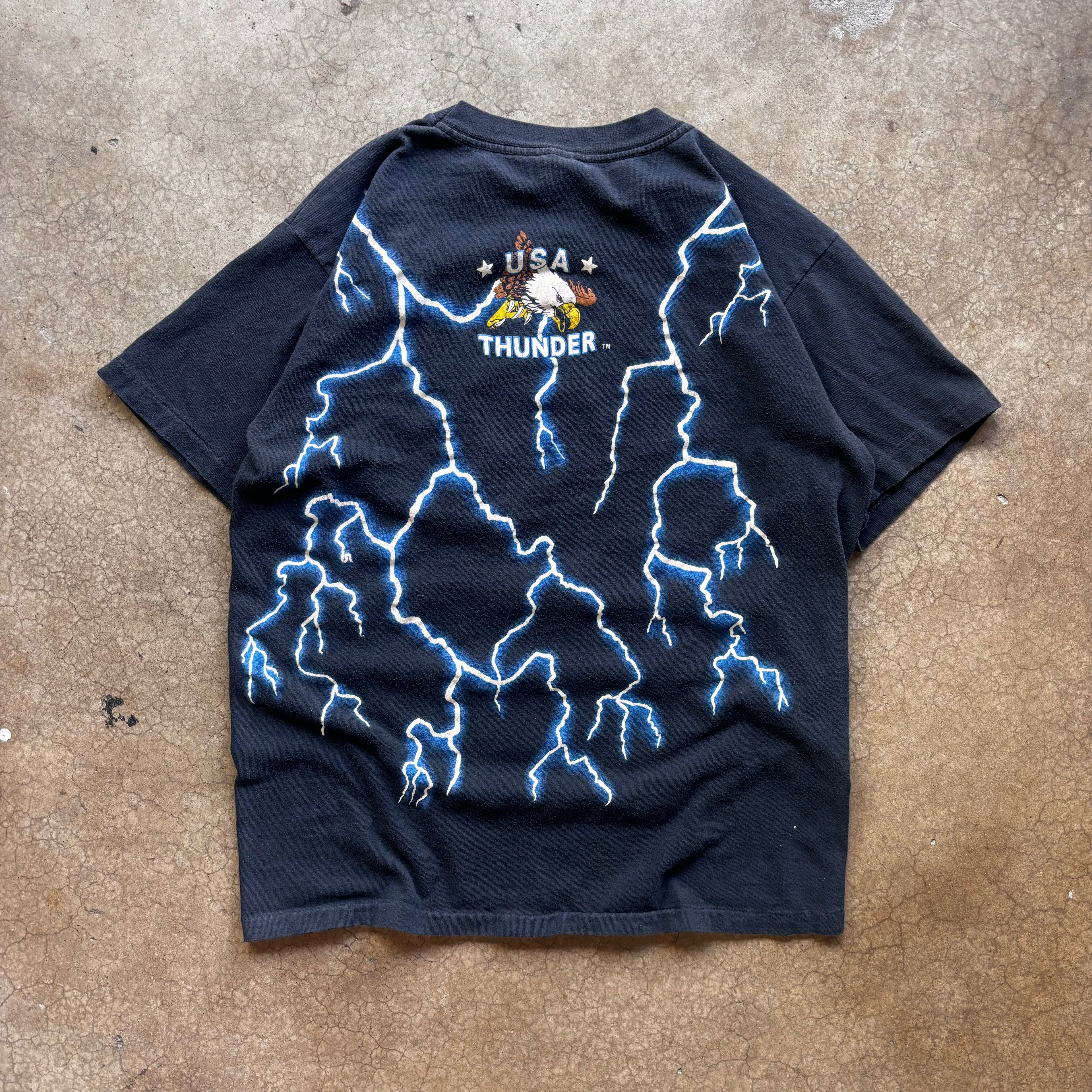 90s AMERICAN THUNDER NATIVE AMERICAN WOLF - L