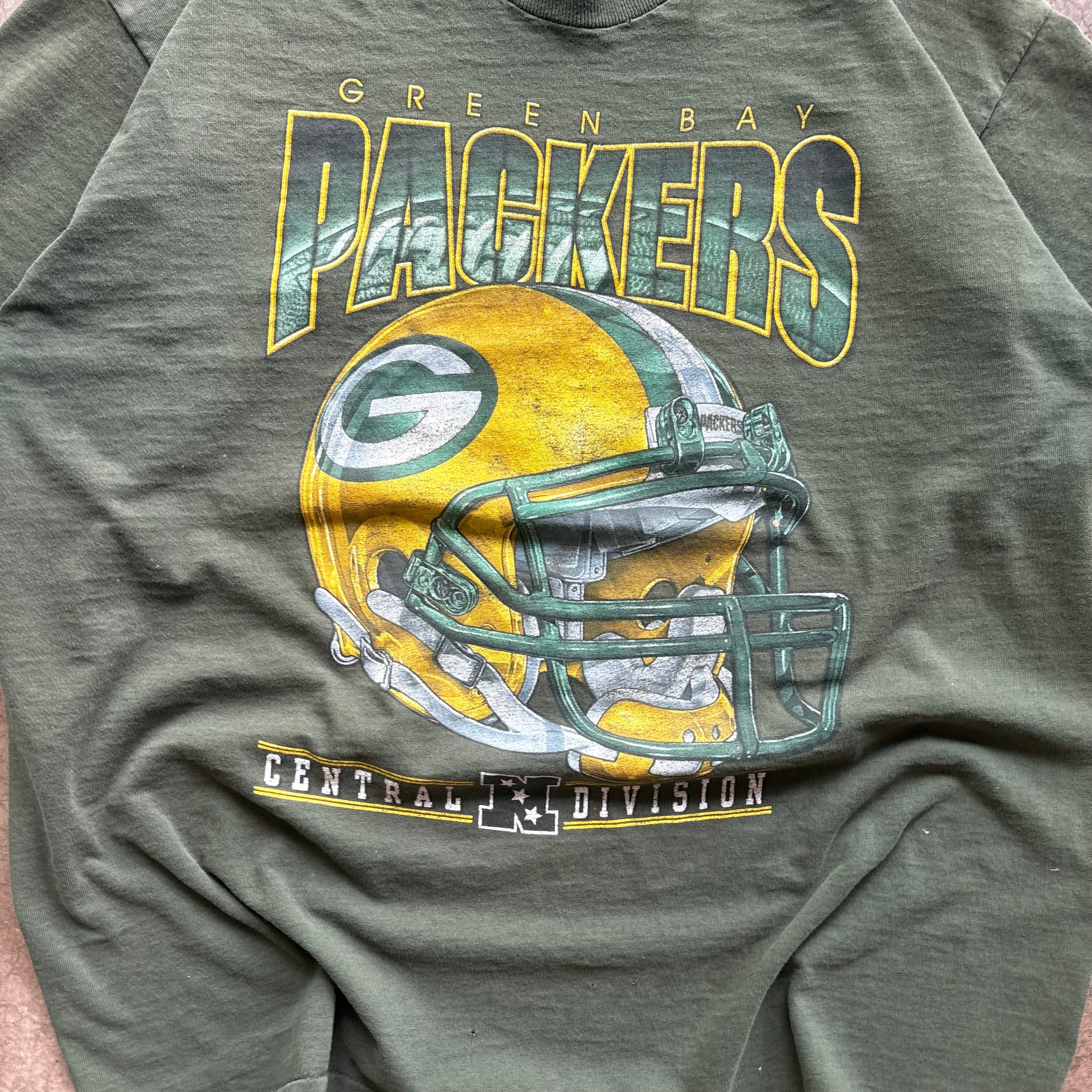 90s GREENBAY PACKERS HELMET TEE - XL