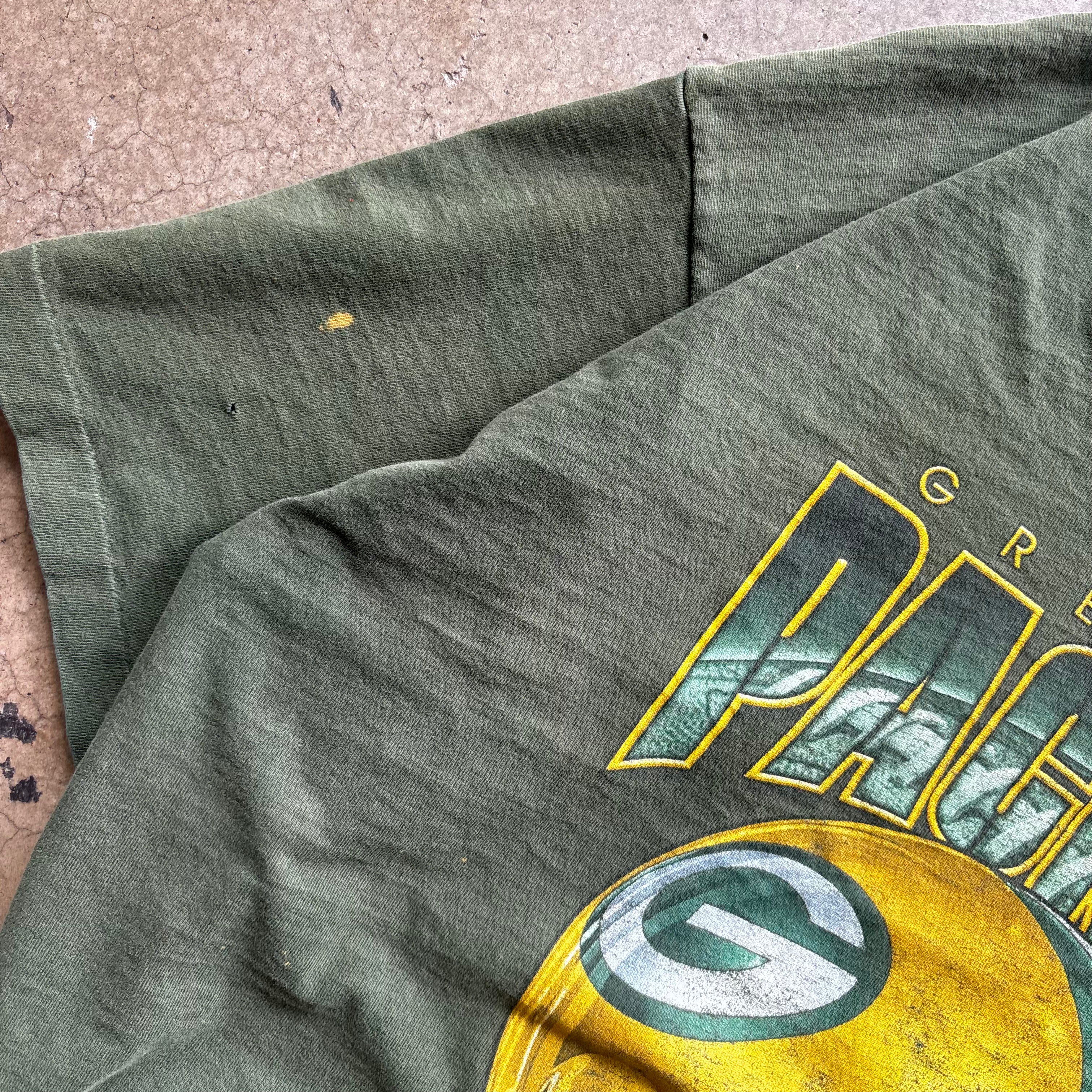 90s GREENBAY PACKERS HELMET TEE - XL