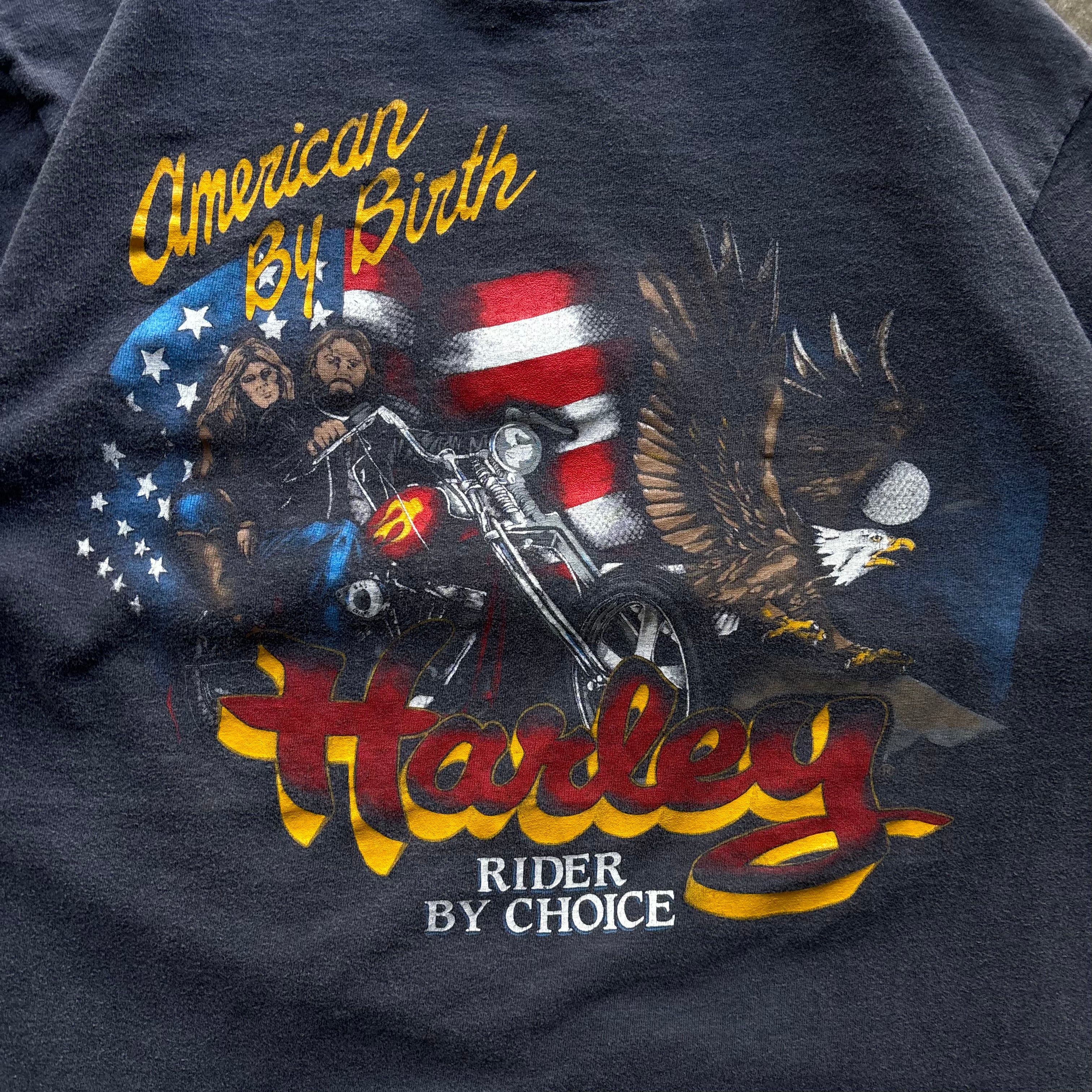 80s HARLEY KENTUCKY AMERICAN HARLEY RIDER - L