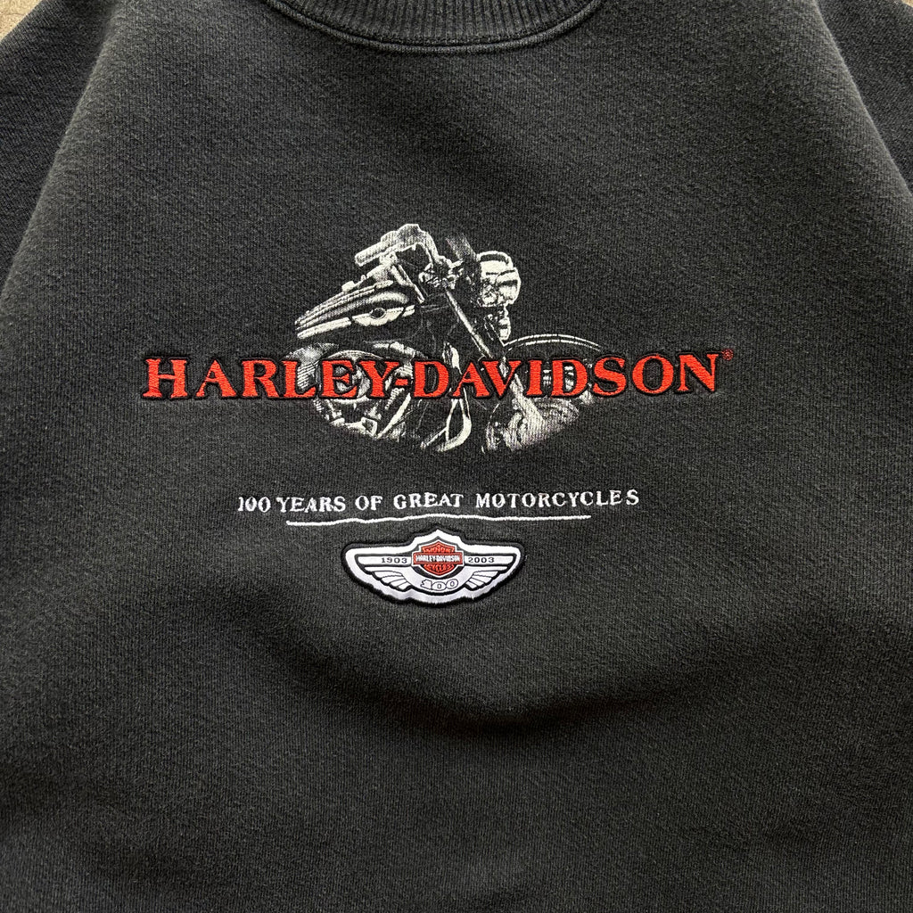 90s HARLEY CREWNECK - L