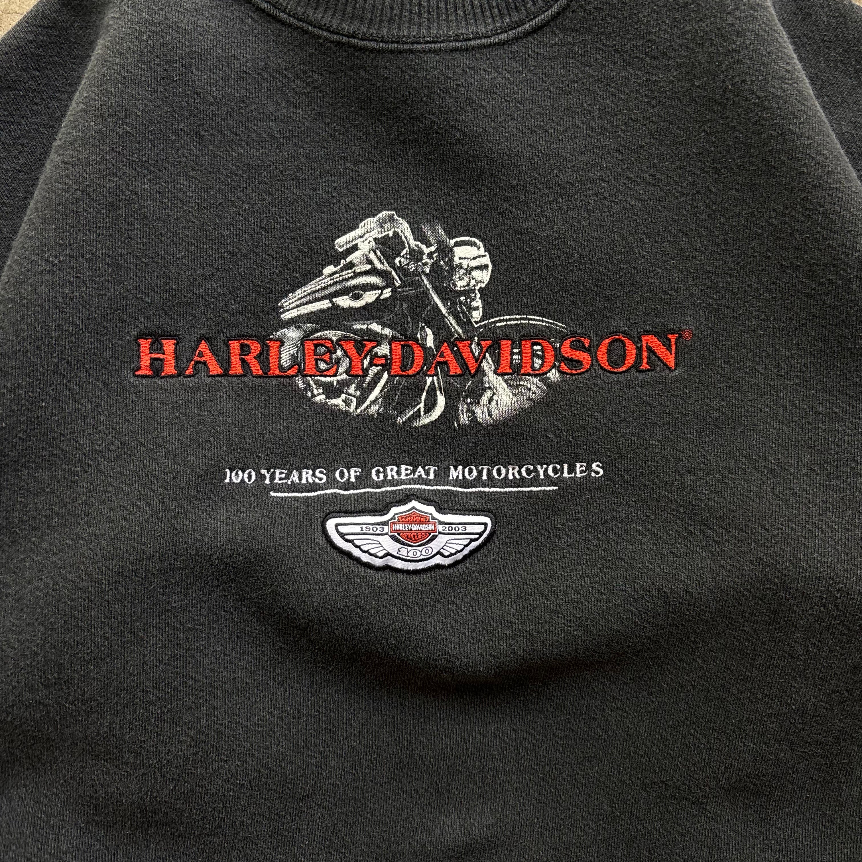 90s HARLEY CREWNECK - L