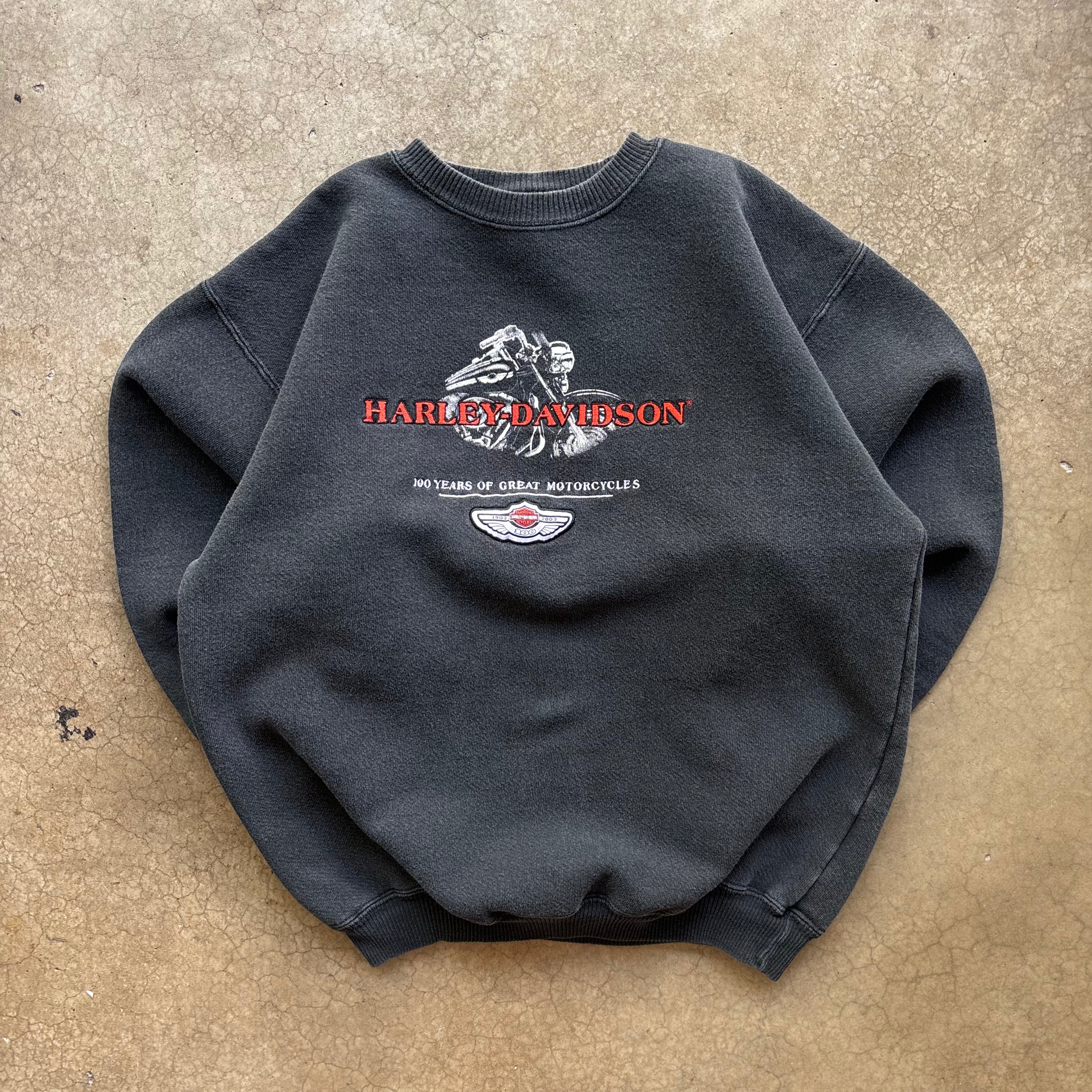 90s HARLEY CREWNECK - L