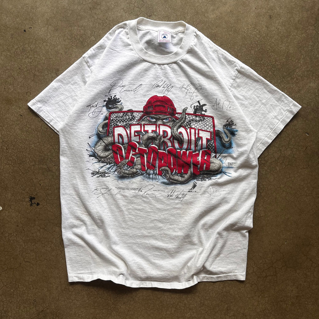 - 90s DETROIT REDWINGS OCTOPUS TEE - L