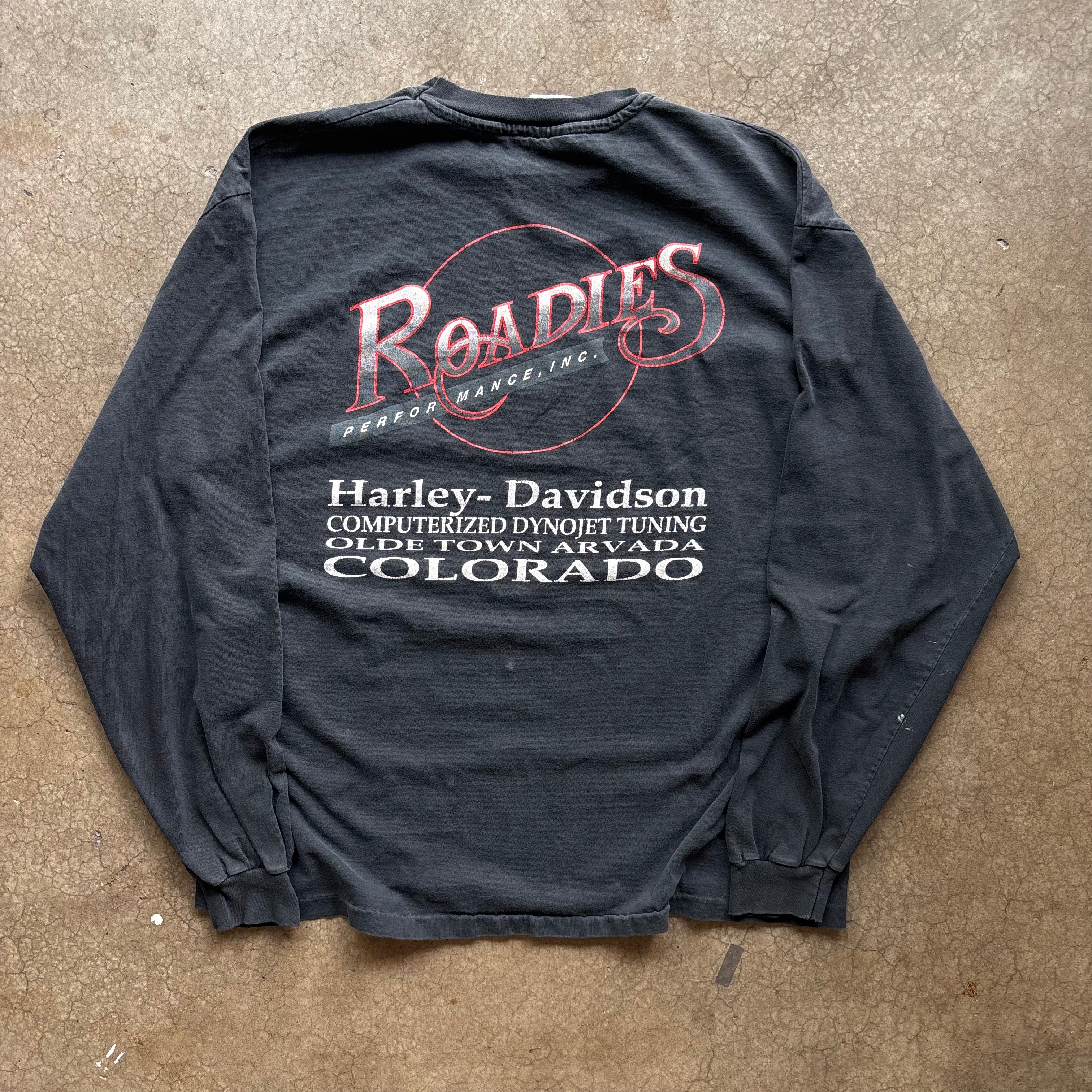 90s HARLEY ROADIES LONGSLEEVE TEE - XL