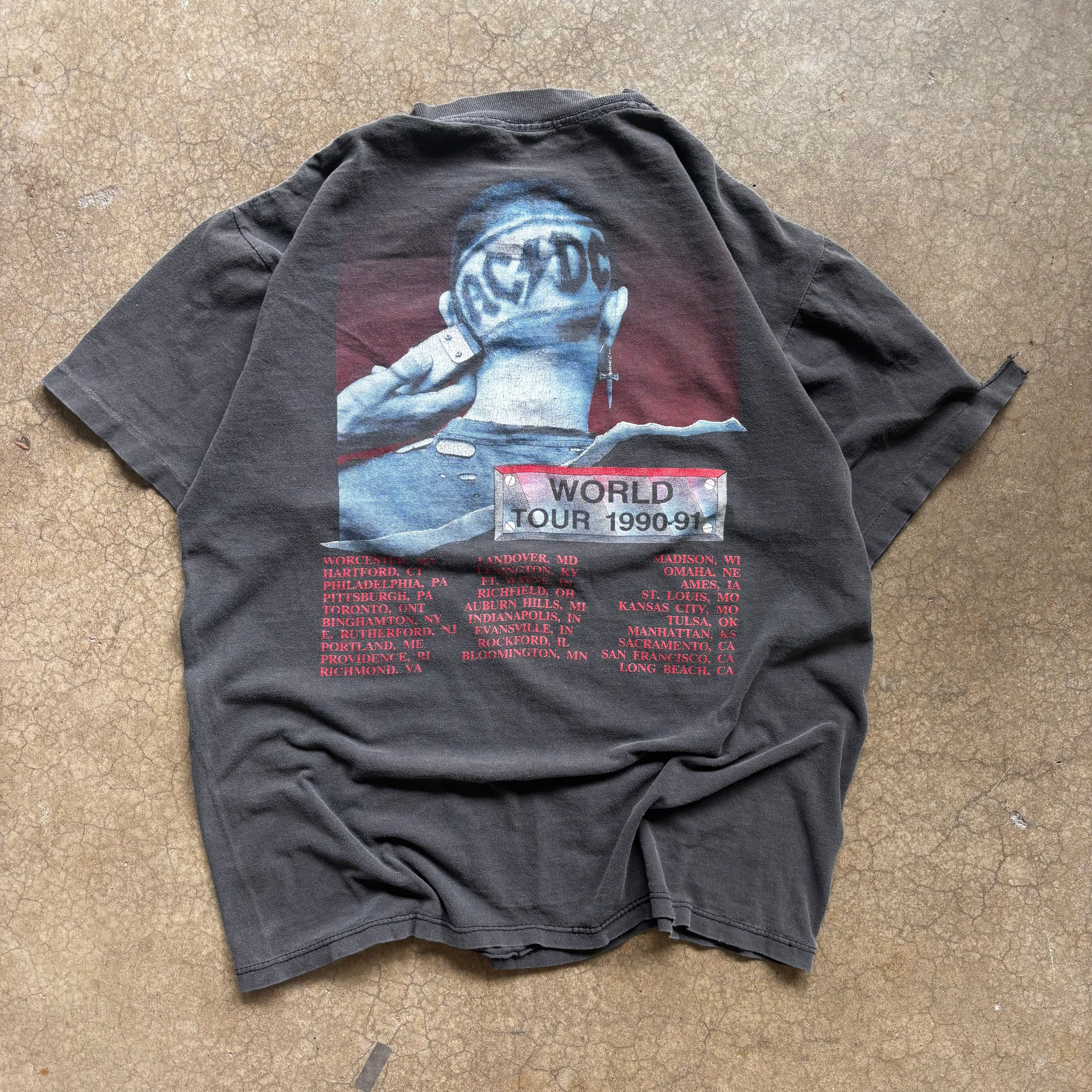 90s AC/DC TOUR TEE - M