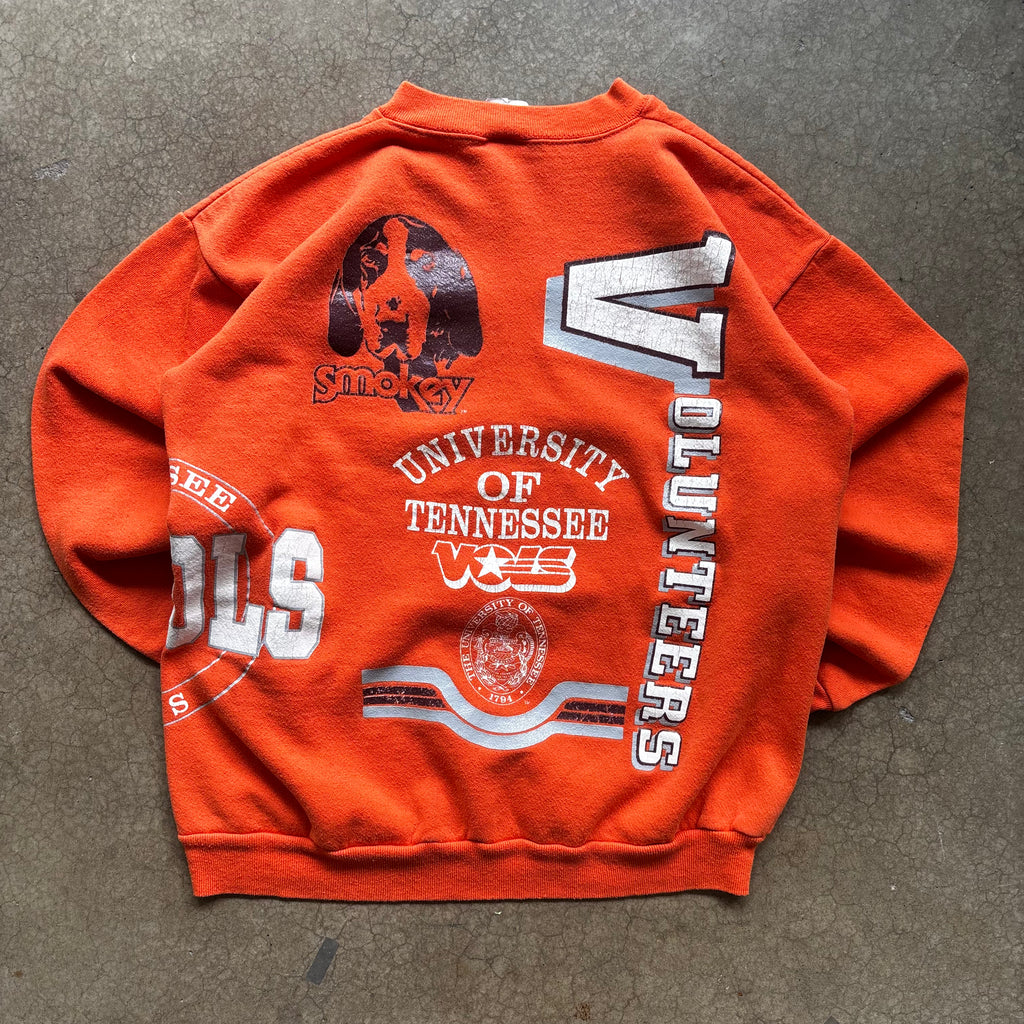 90s UNIVERSITY OF TENNESSEE WRAP AROUND CREWNECK - L