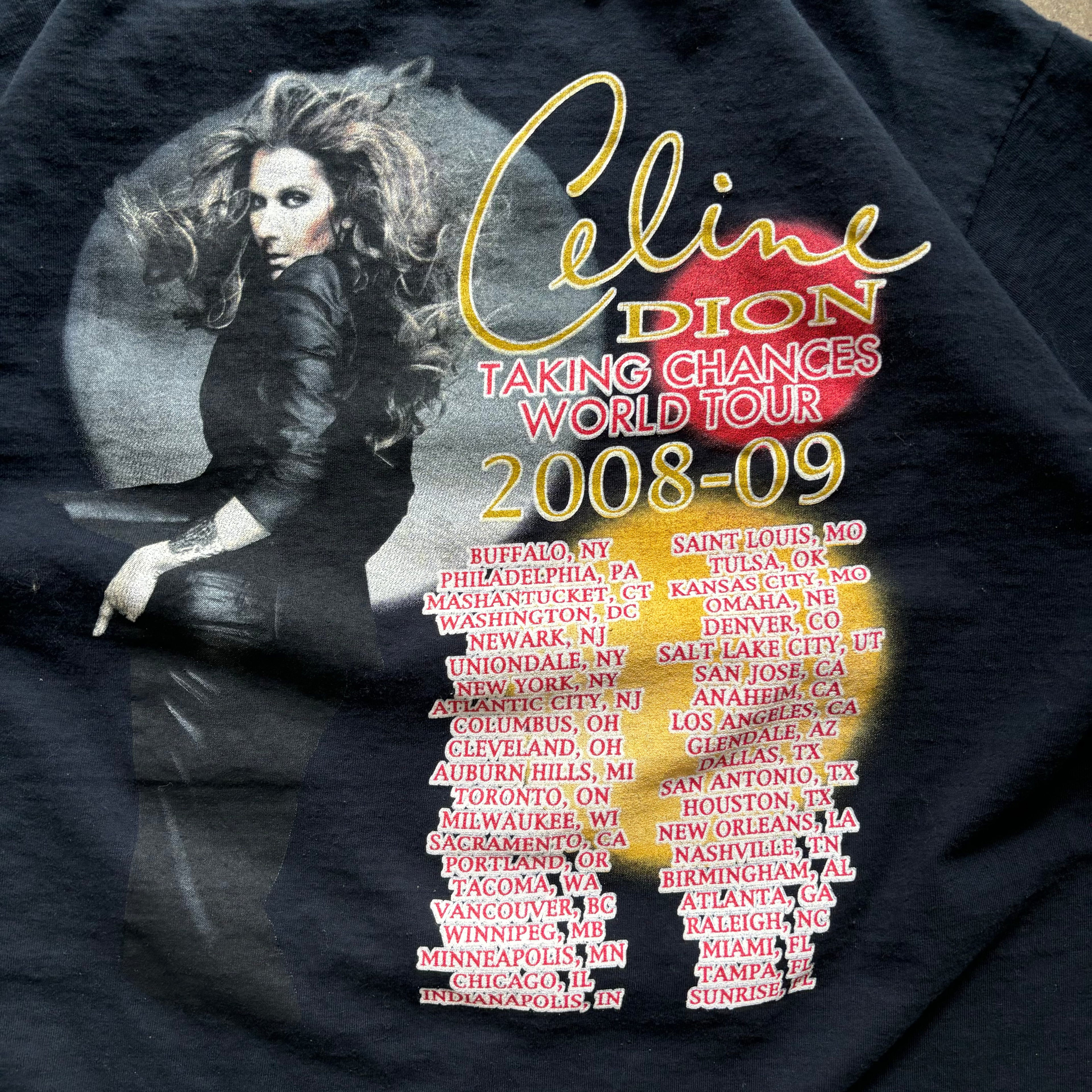00s CELINE DEION TOUR TEE - XL